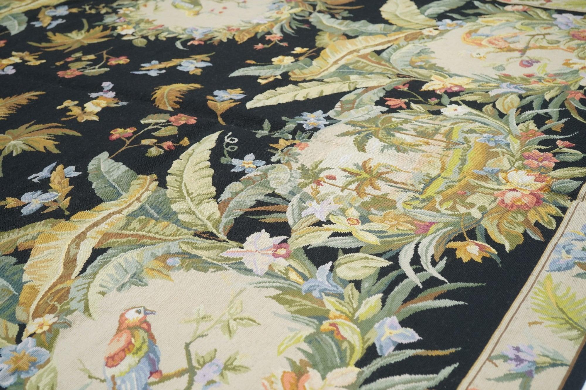 Wool French Aubusson Design Rug 8'0'' x 10'0'' For Sale