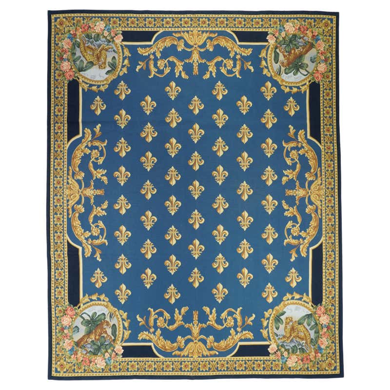 Fine Mid Century French Artistic Wool Rug 8'1'' x 8'2'' For Sale at 1stDibs
