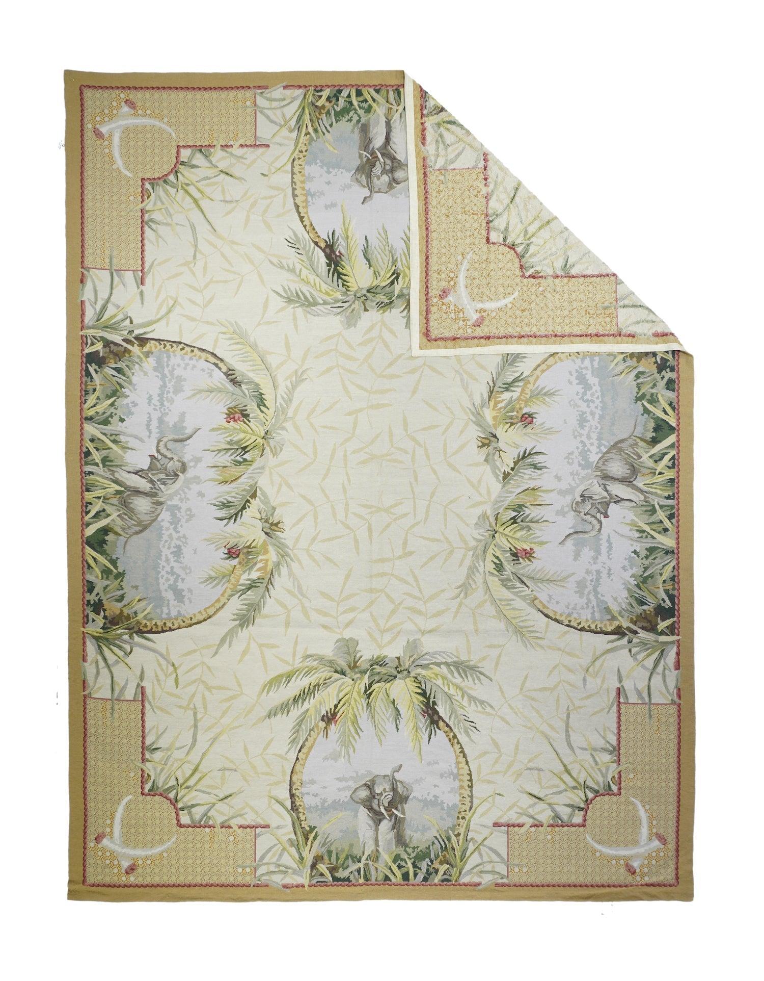 Französischer Teppich im Aubusson-Design 8'10'' x 11'10'' im Zustand „Neu“ im Angebot in New York, NY