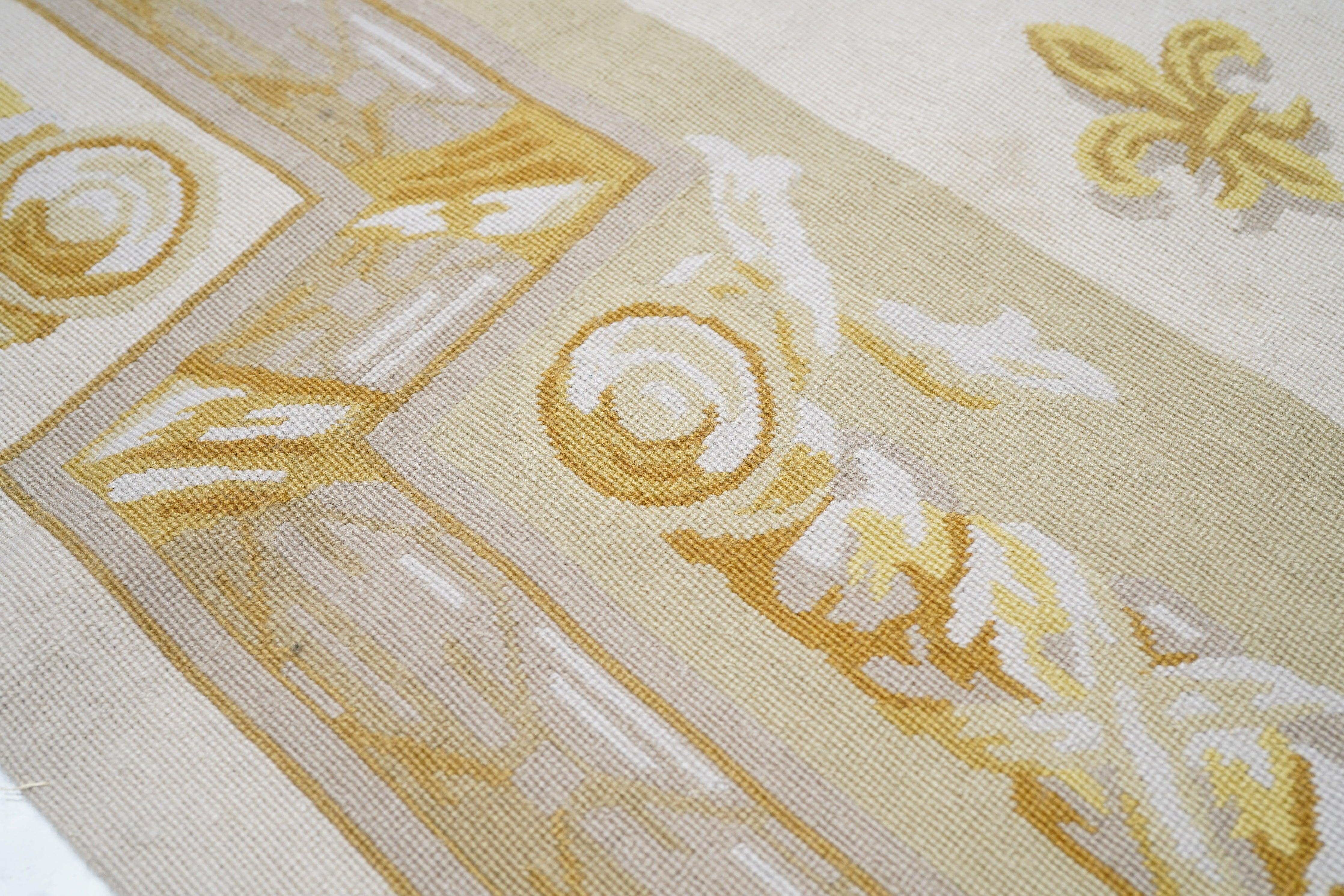 French Aubusson Design Rug 8'7'' x 11'8'' In New Condition For Sale In New York, NY