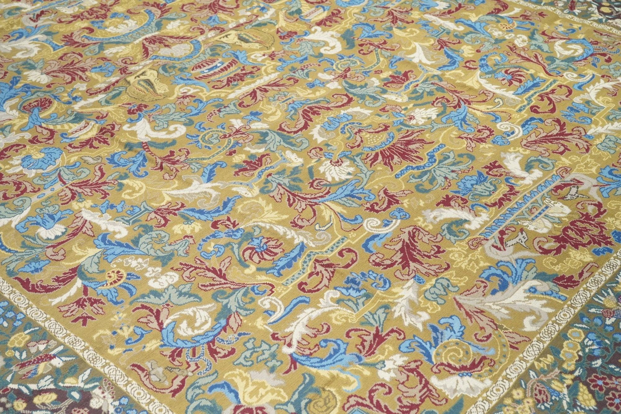French Aubusson Design Rug 9' x 12' For Sale 1