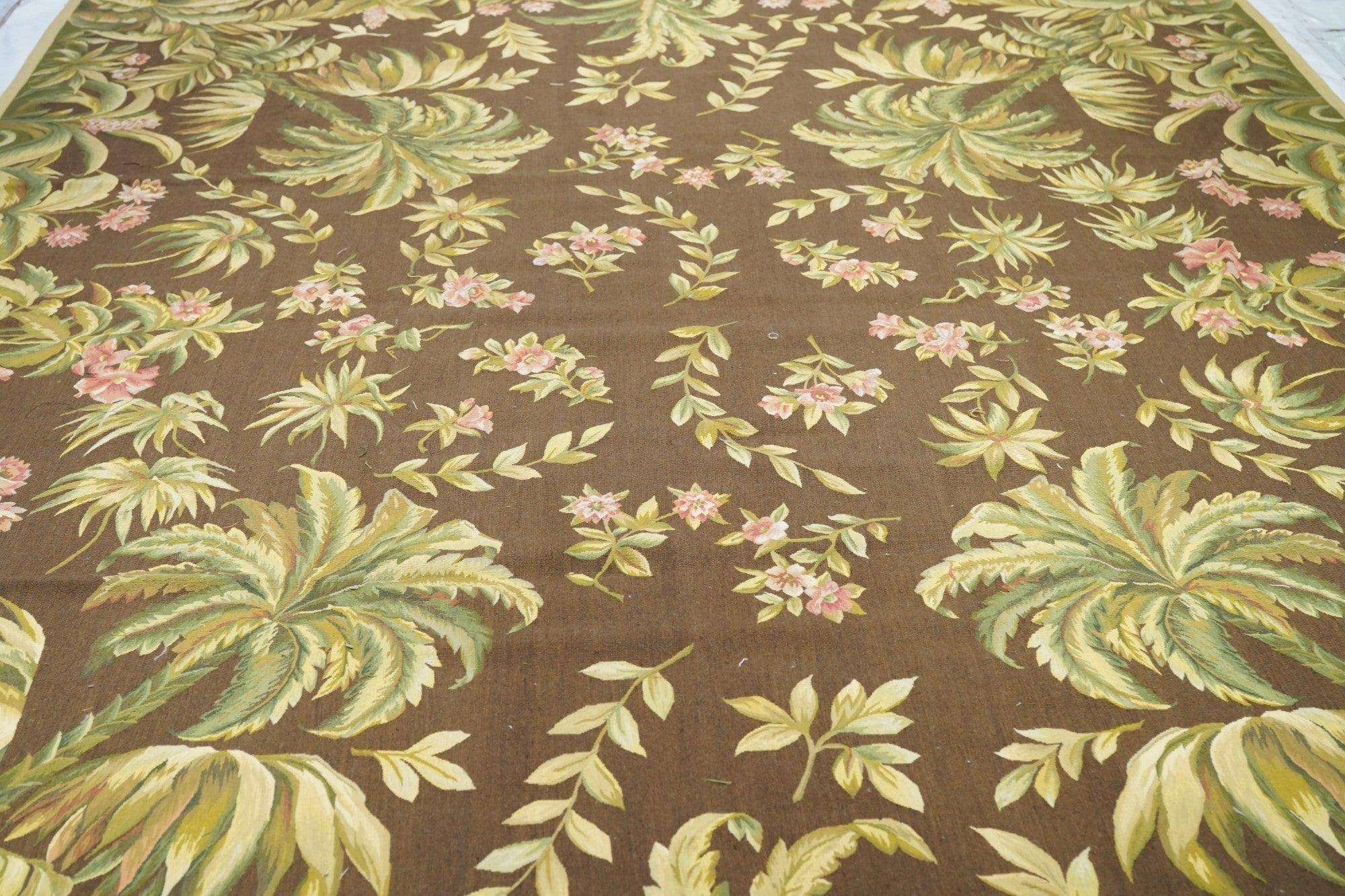 French Aubusson Design Rug 9' x 12' For Sale 2