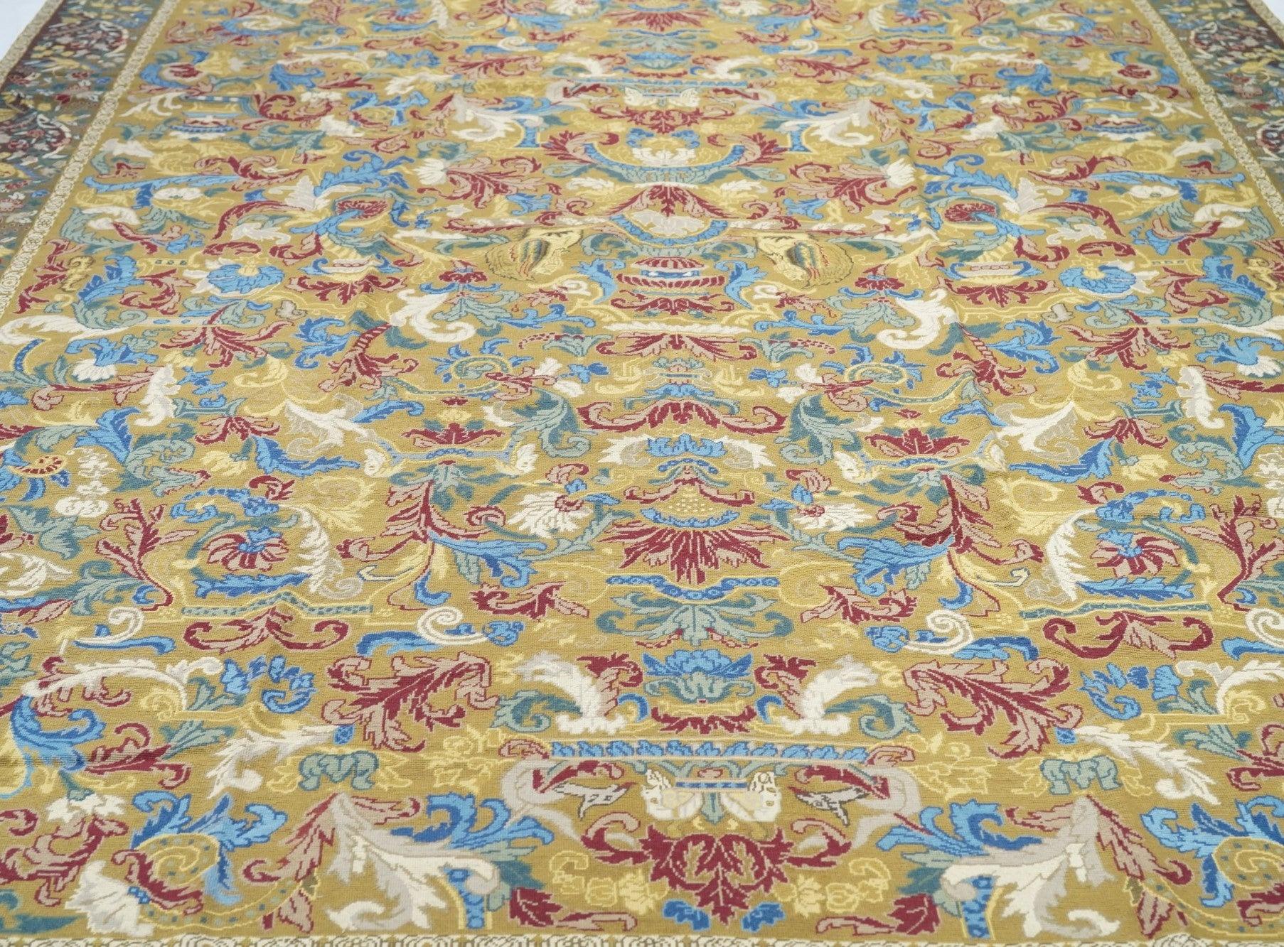 French Aubusson Design Rug 9' x 12' For Sale 3