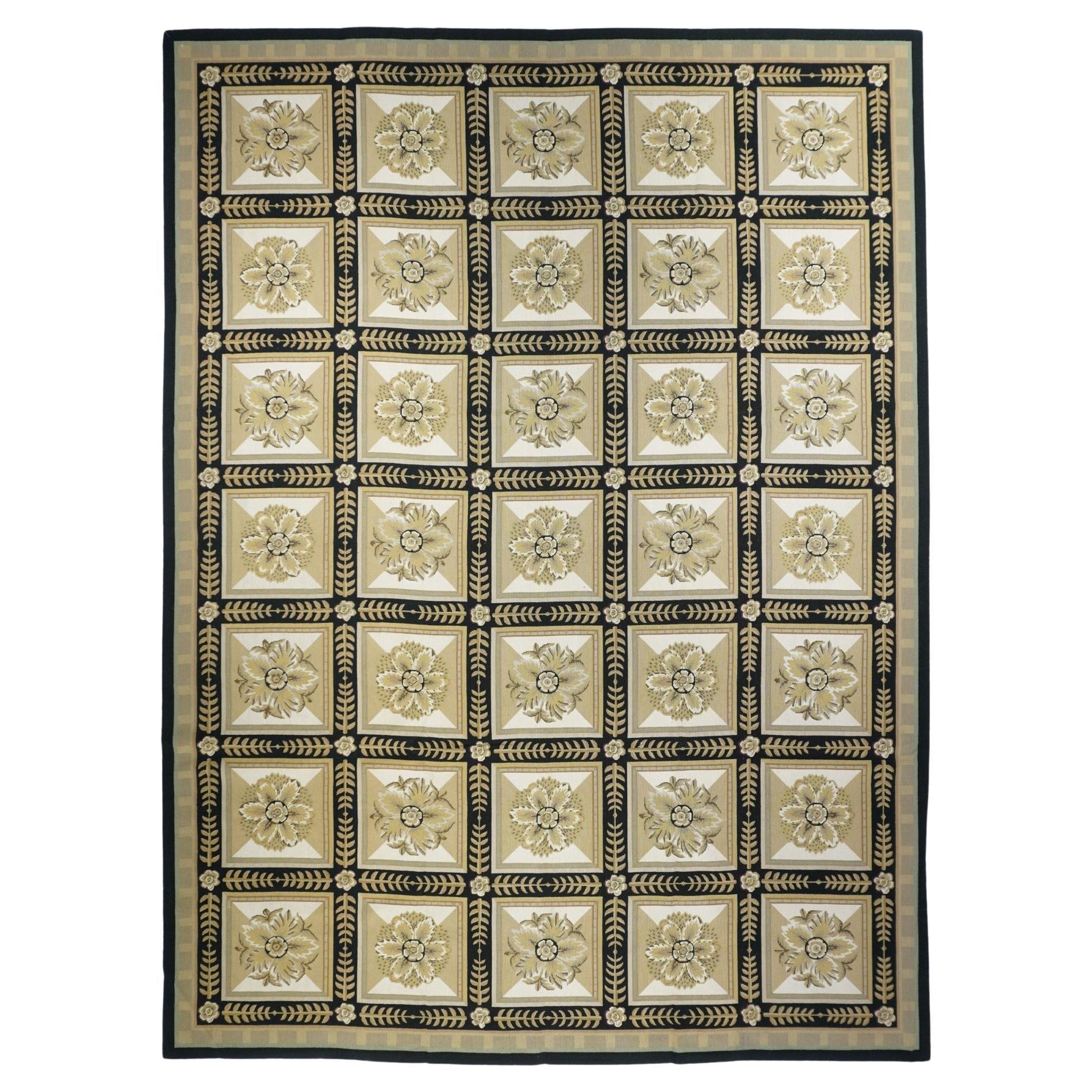 French Aubusson Design Rug 9' x 12'