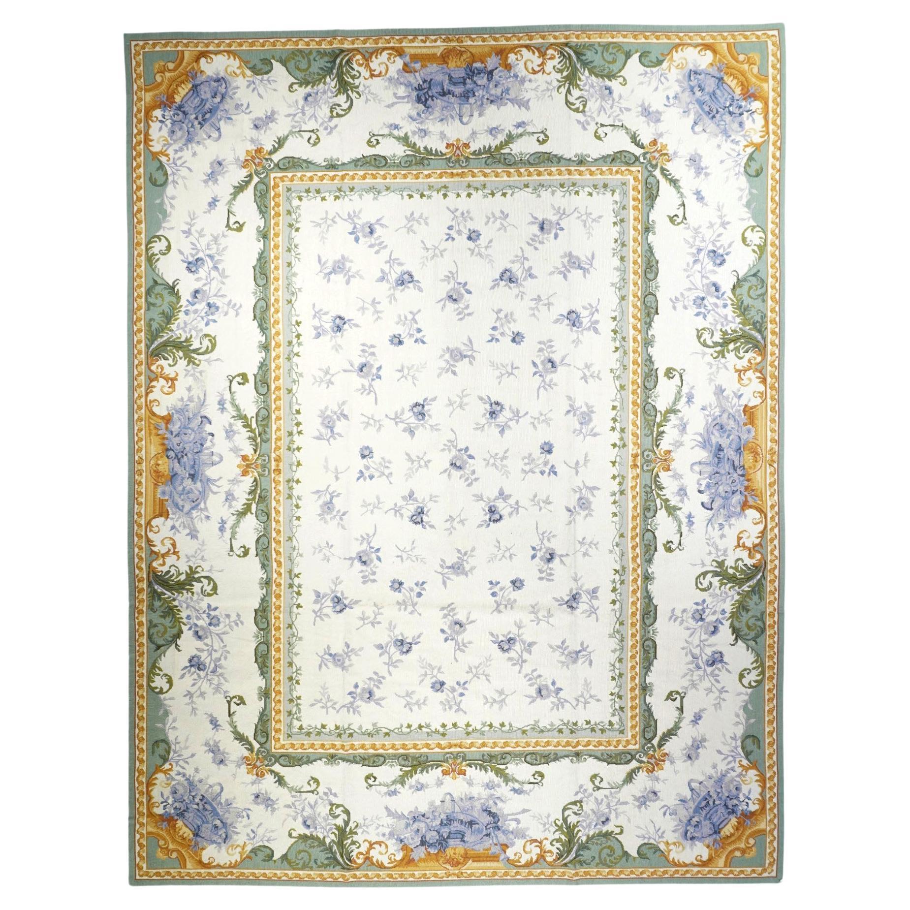 French Aubusson Design Rug 9' x 12'
