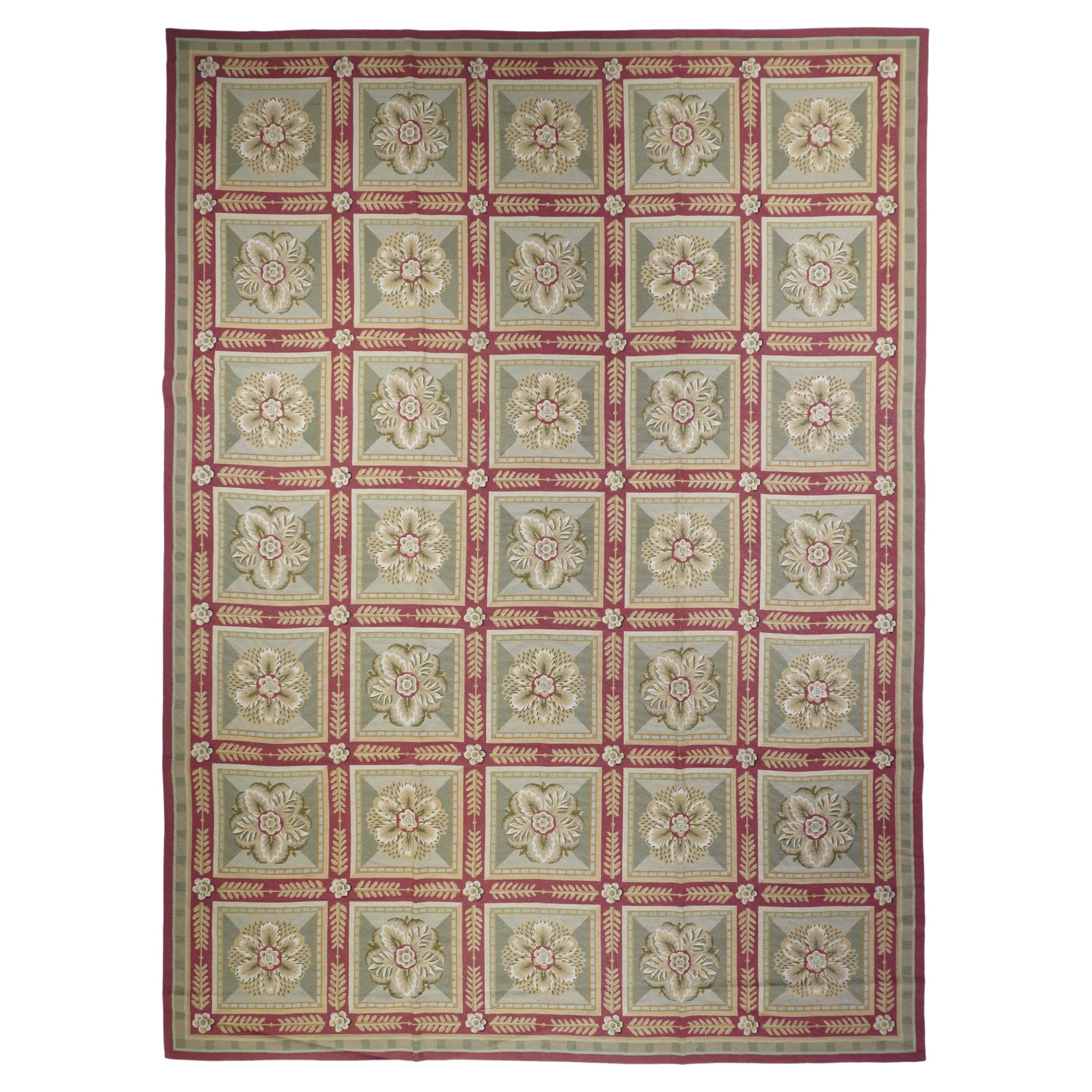French Aubusson Design Rug 9' x 12'