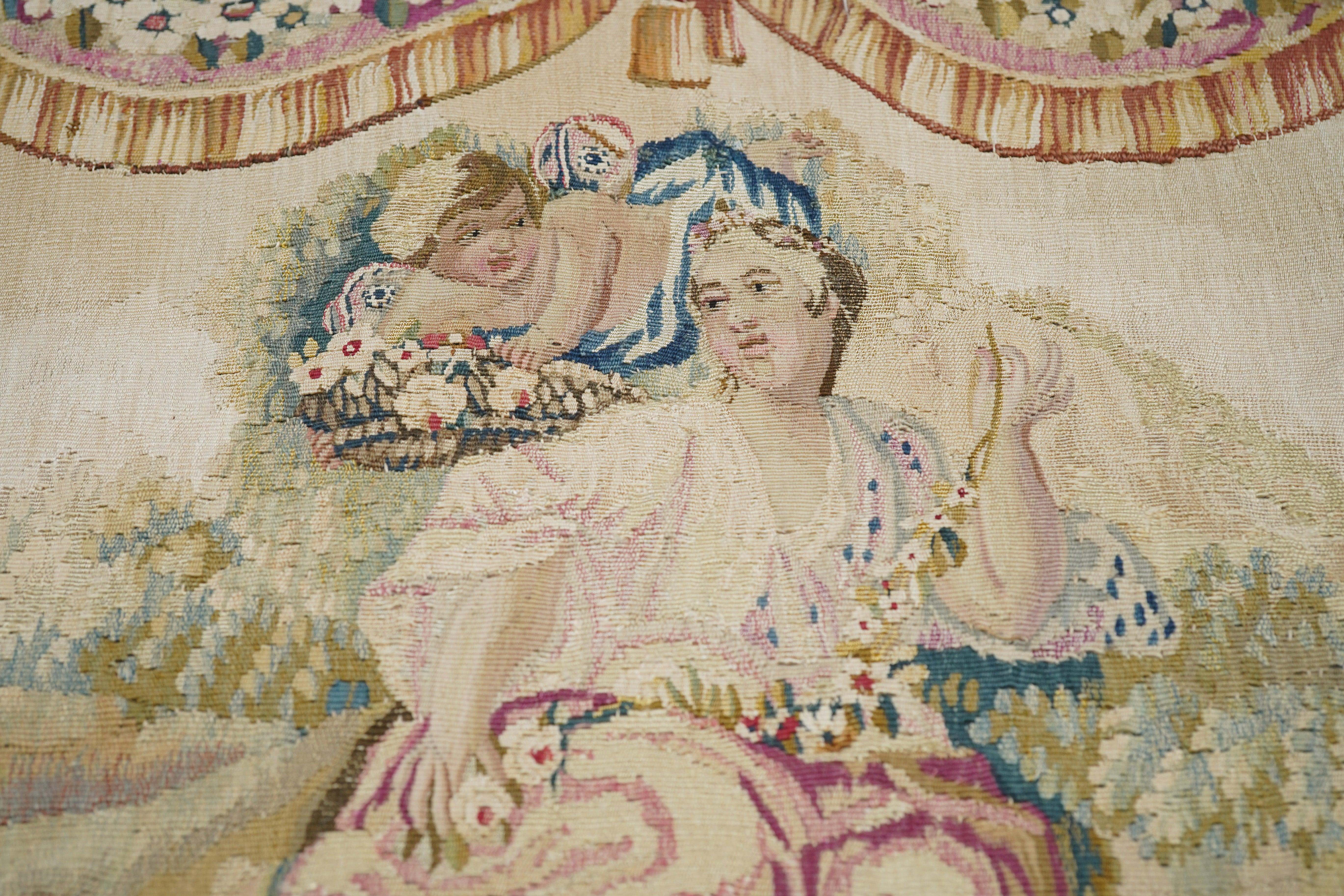 18th Century and Earlier French Aubusson Design Tapestry Rug For Sale