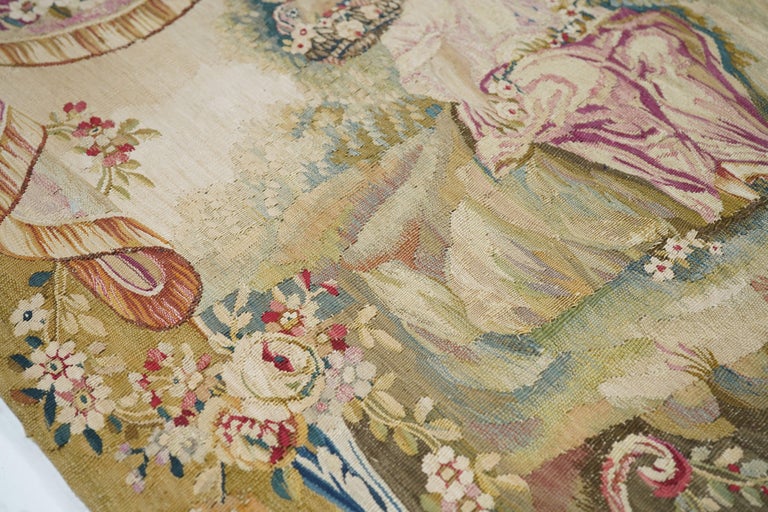 French Aubusson Design Tapestry Rug For Sale at 1stDibs