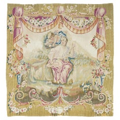 French Aubusson Design Tapestry Rug