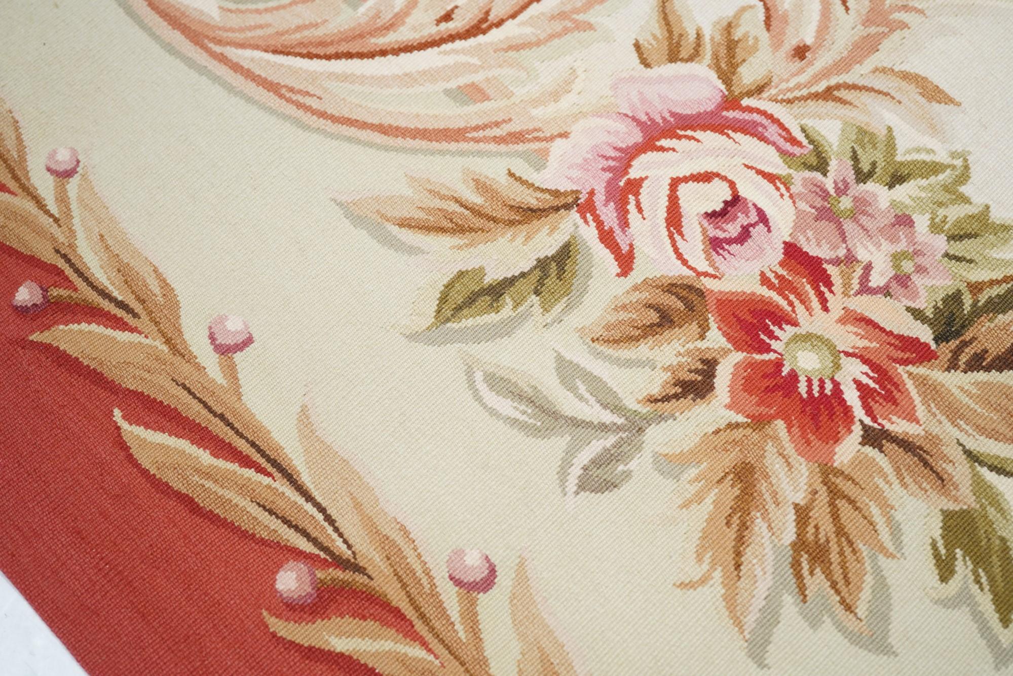 Vintage Aubusson Design Tapestry 8'10'' x 12'2'' In Excellent Condition For Sale In New York, NY