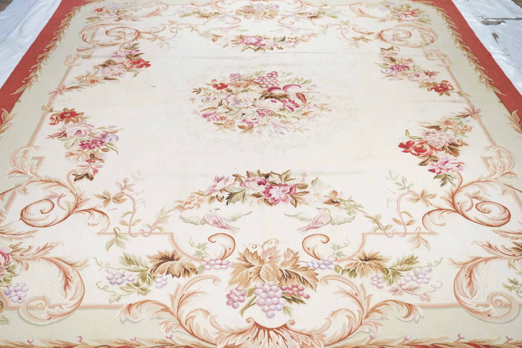 Vintage Aubusson Design Tapestry 8'10'' x 12'2'' For Sale 3