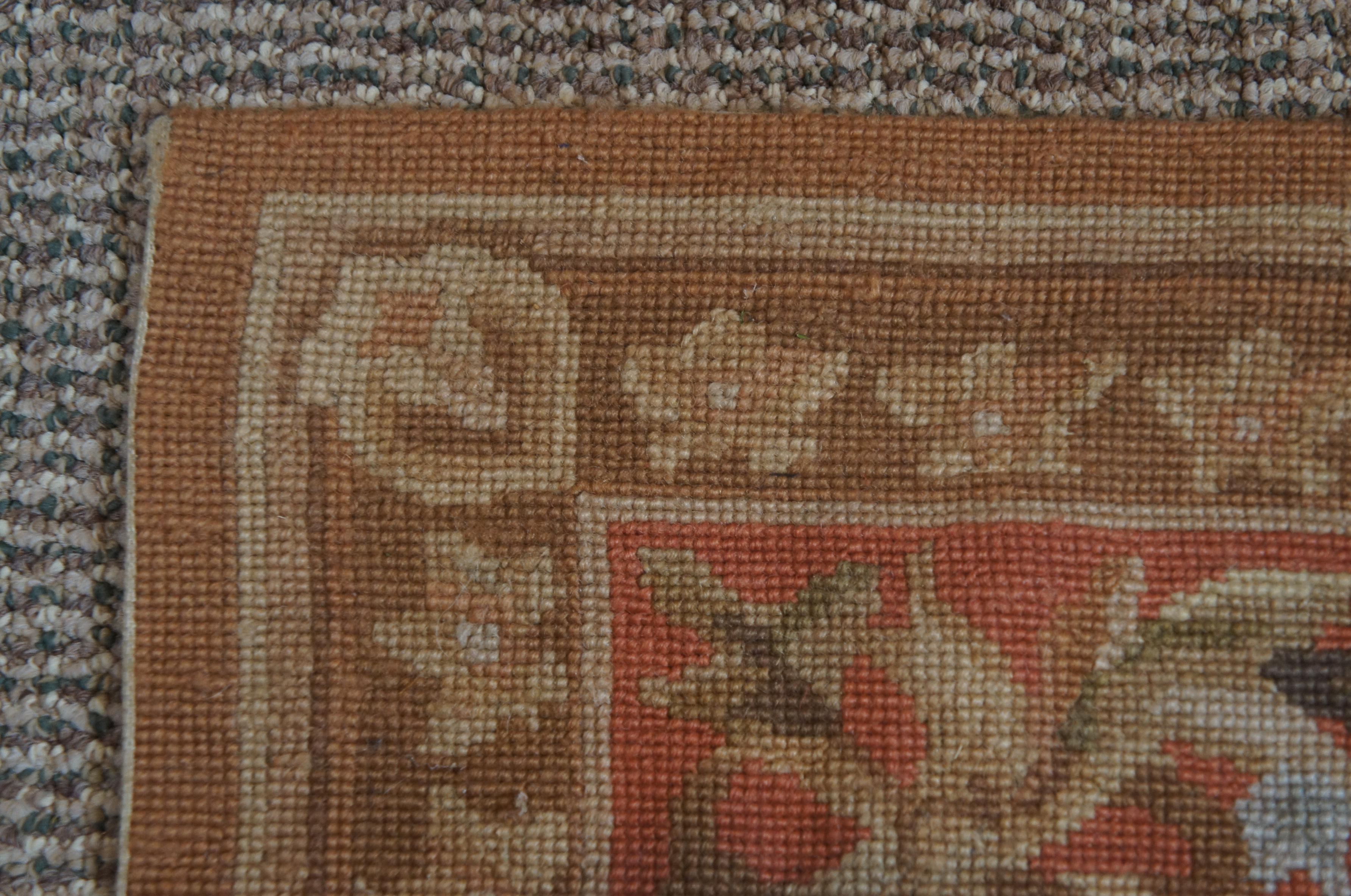 Französischer Aubusson-Teppich mit geblümtem Medaillon und Gobelinstickerei, 4' x 6' im Angebot 2