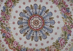French Aubusson Manufacture Decagonal Carpet, Circa 1950 - 2m46x2m53 - N° 1407