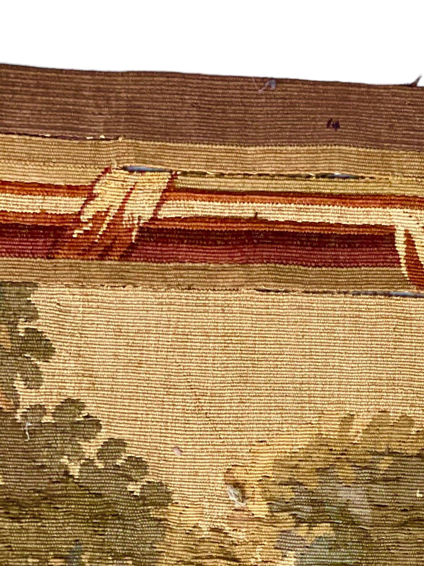 Französischer Aubusson- Pastoral-Wandteppich mit einer Gallantszene, spätes 19. Jahrhundert im Angebot 8