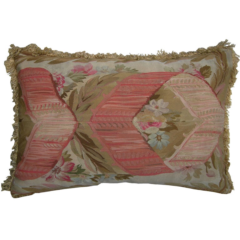 Pair of French Aubusson Pillows circa 1860 For Sale at Pair of French Aubusson Pillows circa 1860 For Sale at