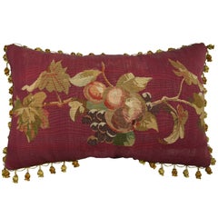 French Aubusson Pillow, circa 18th Century 1419p