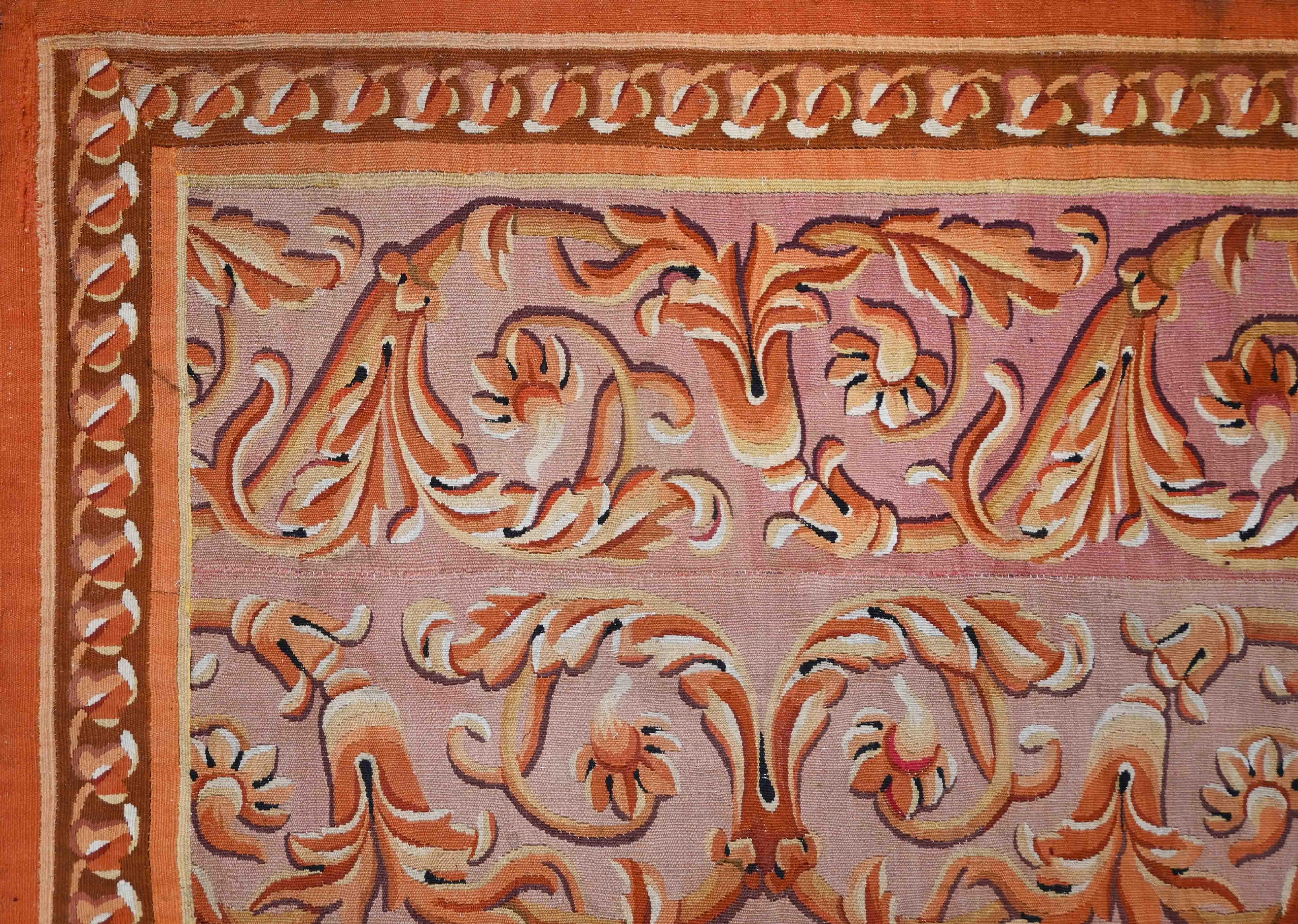 Francese Tappeto Aubusson francese del XIX secolo - 138x182 - No. 1584 in vendita