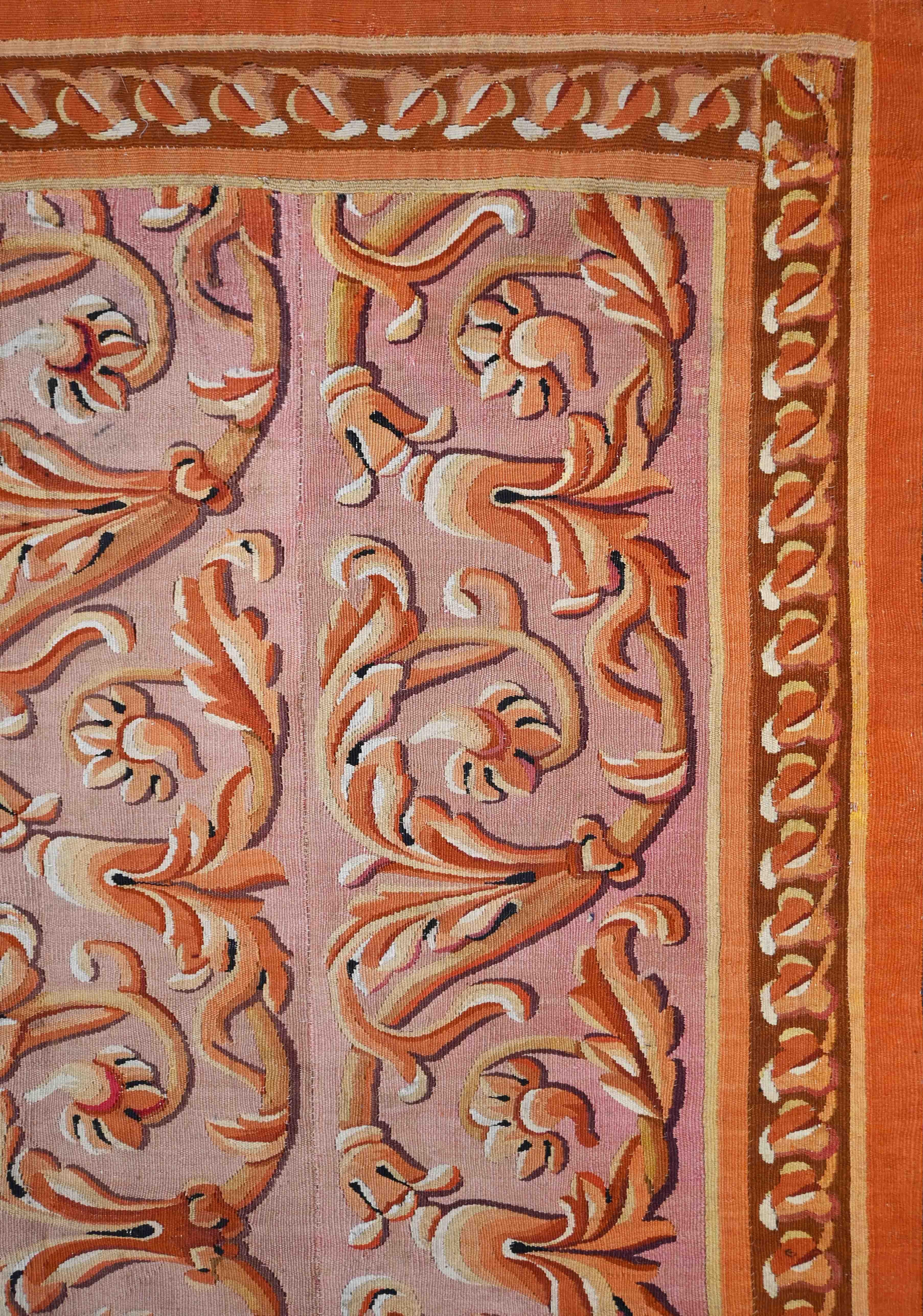 Tappeto Aubusson francese del XIX secolo - 138x182 - No. 1584 In condizioni ottime in vendita a Paris, FR