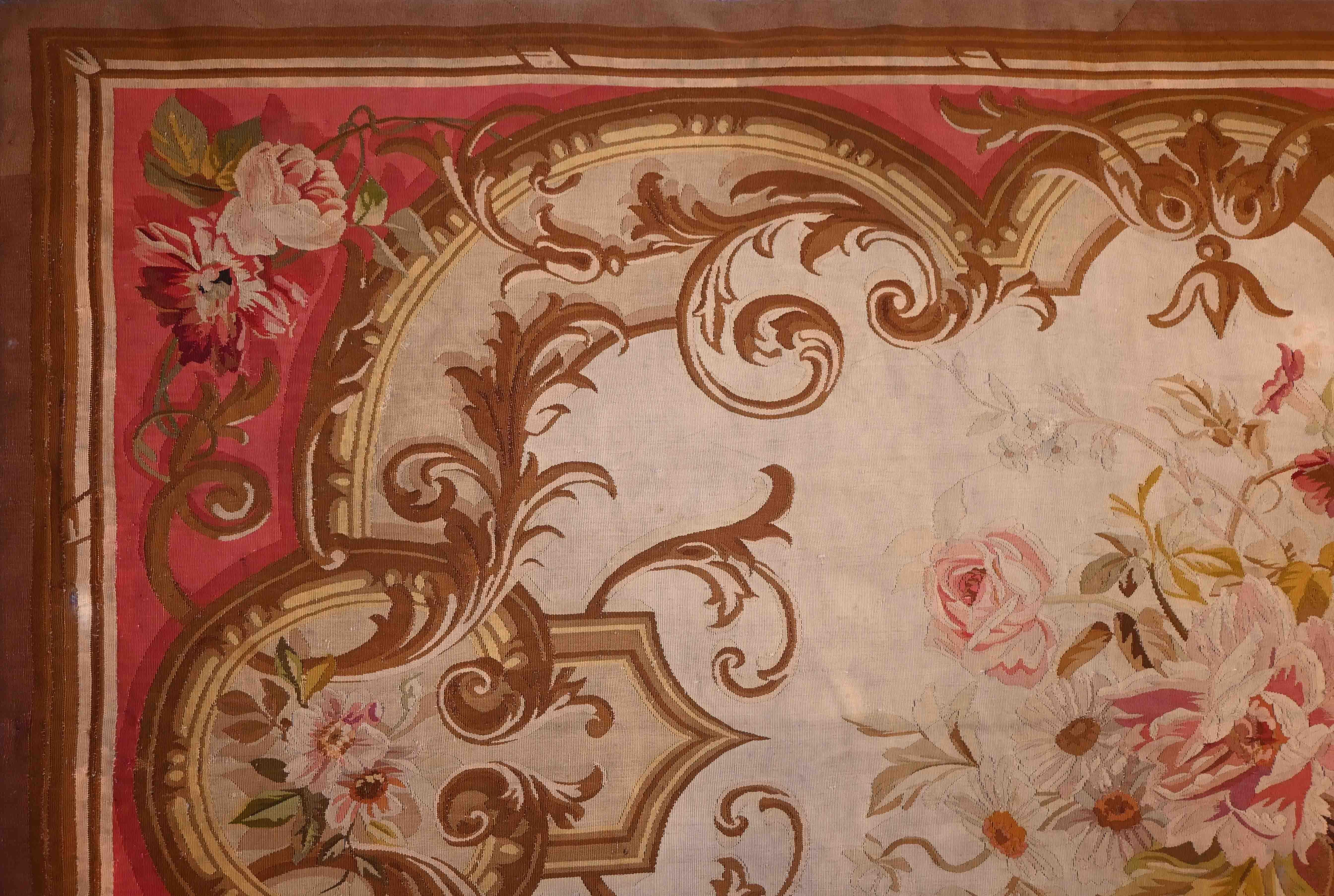 Französischer Aubusson-Teppich im Stil Napoleons III. des 19. Jahrhunderts – 265x166, Nr. 1359 (Handgewebt) im Angebot