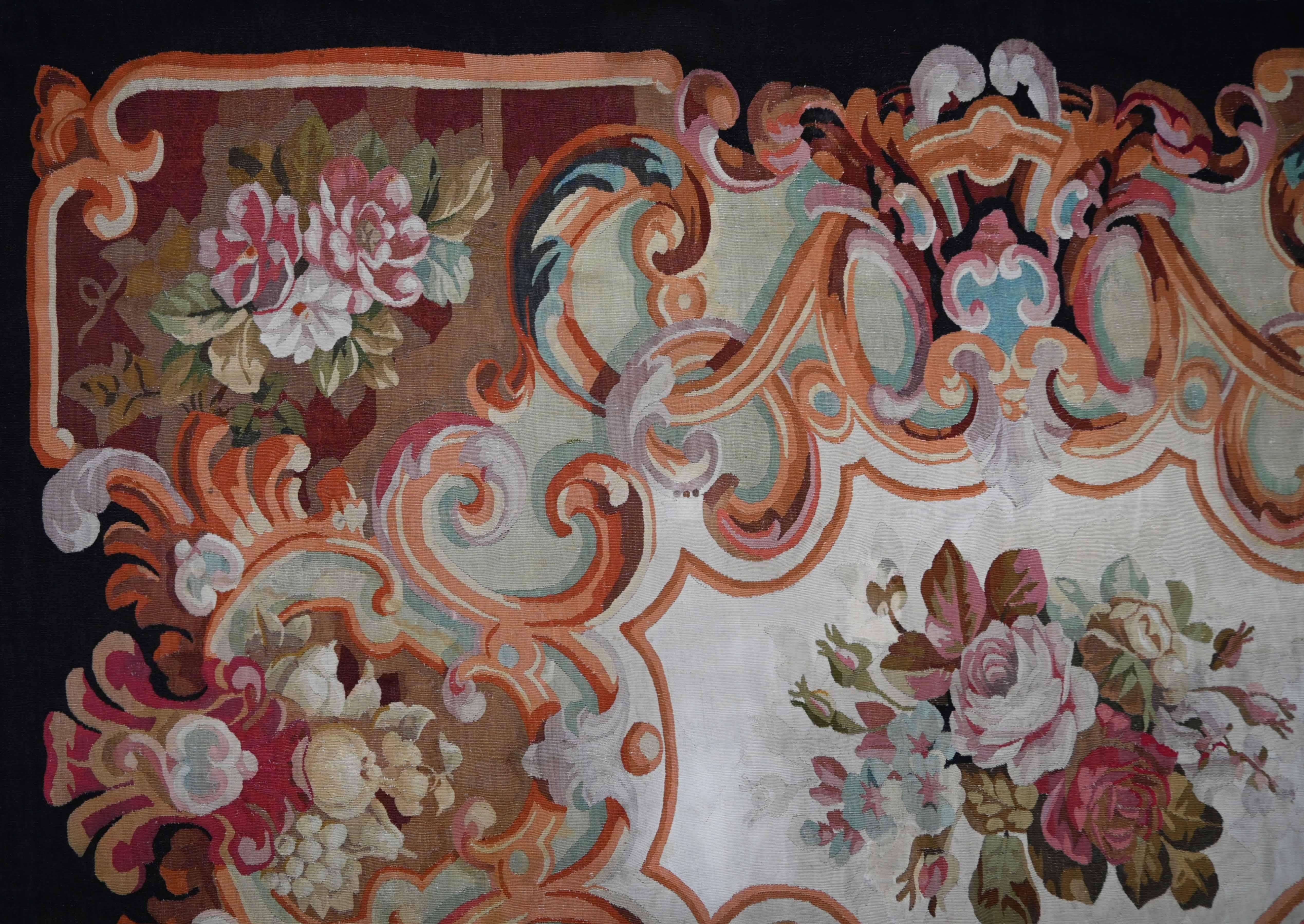 Tappeto Aubusson francese del XIX secolo, stile Napoleone III - 305x225 - No. 1612 In condizioni ottime in vendita a Paris, FR