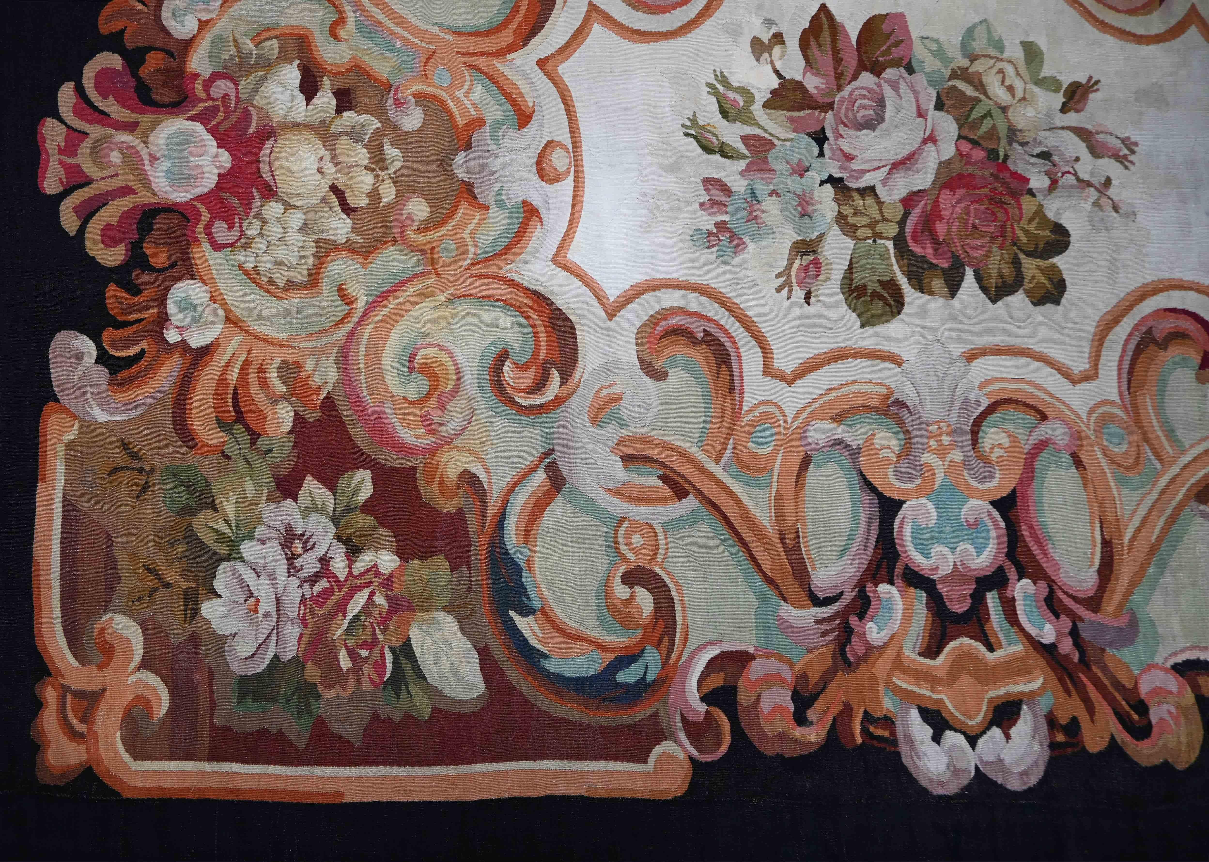 Lana Tappeto Aubusson francese del XIX secolo, stile Napoleone III - 305x225 - No. 1612 in vendita