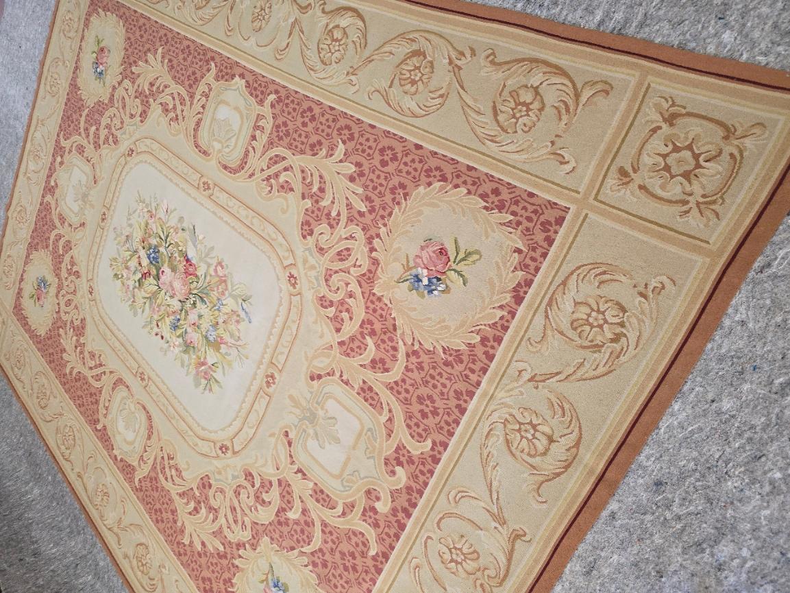 Hand Woven Recreations of the classic French flat weave Aubusson rugs that have been found in the finest homes and palaces since the late 17th century. Situated on the banks of the River Creuse in France Aubusson had been well known for producing