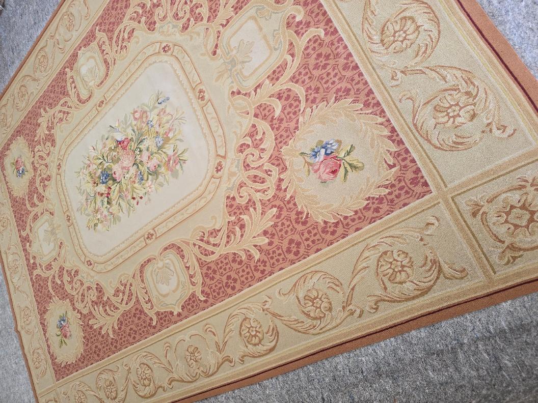 20th Century French Aubusson rug 9x12 For Sale
