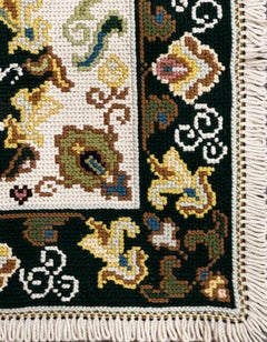 French Aubusson Rug Petit-Point circa 1880 - 117x62 Cm - No. 1213