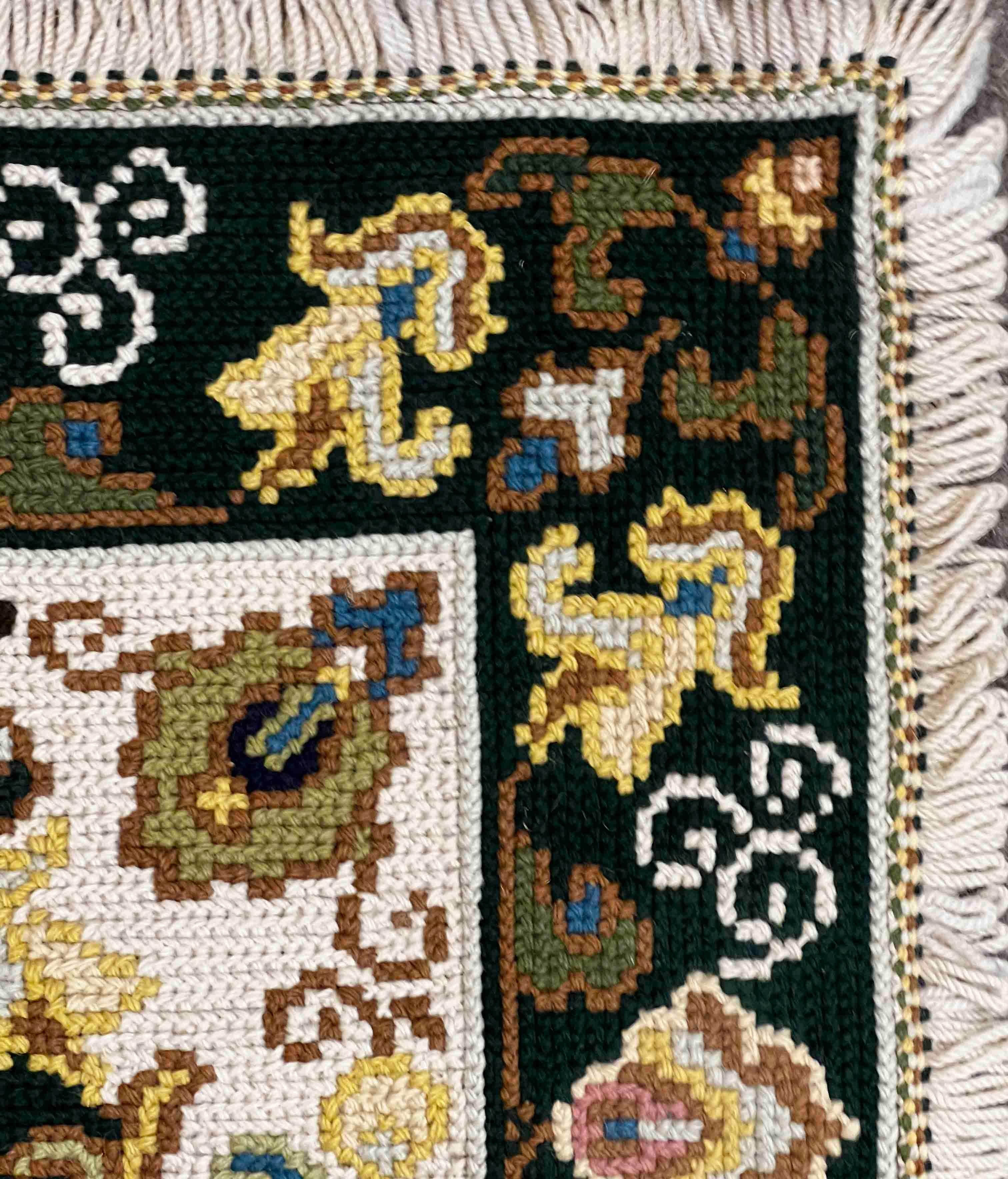 Wool French Aubusson Rug Petit-Point circa 1880 - 117x62 Cm - No. 1213 For Sale