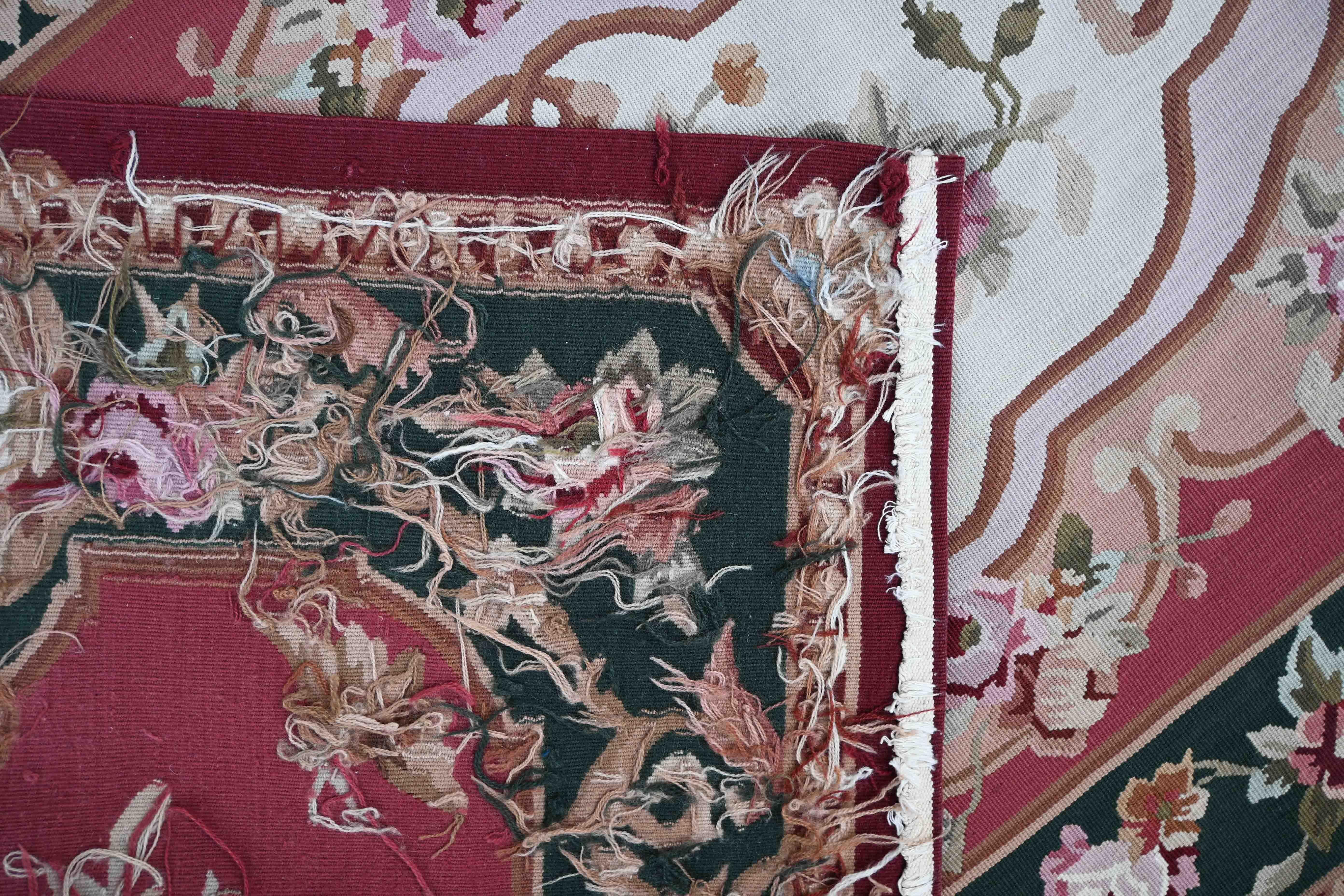 Tessuto a mano Tappeto Aubusson francese, stile Napoleone III, CIRCA 1950 - 392x92 - N° 1497 in vendita
