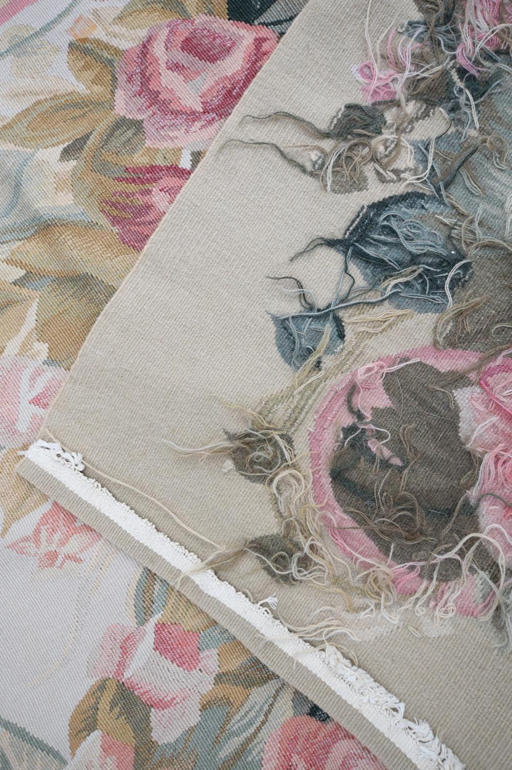 Early 20th Century French Aubusson Runner with Floral Details, c. 1900's For Sale