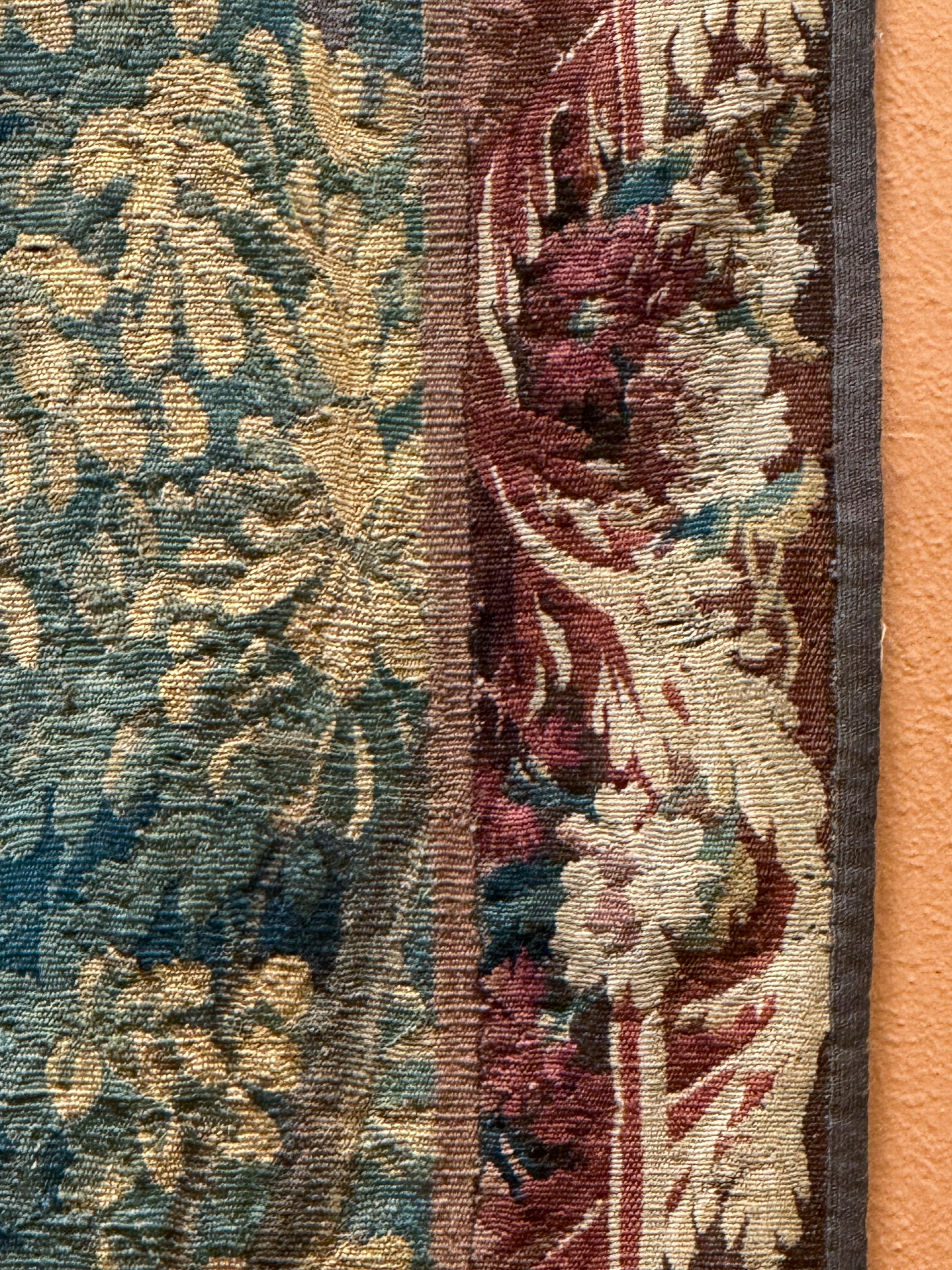 Arazzo francese in stile Aubusson raffigurante una scena di pesca (H. 85 1/4 x L. 44) in vendita 4