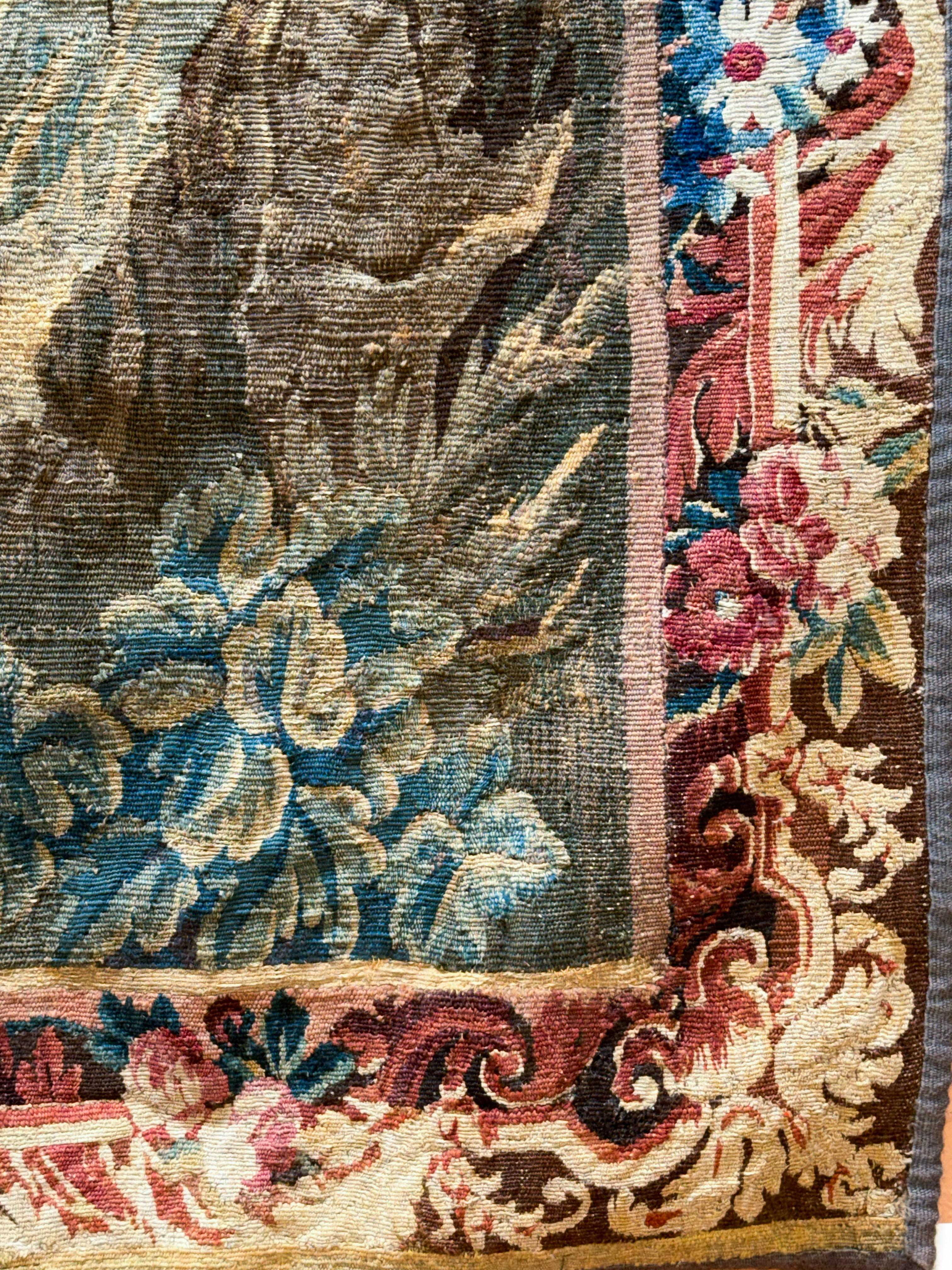Arazzo francese in stile Aubusson raffigurante una scena di pesca (H. 85 1/4 x L. 44) in vendita 6