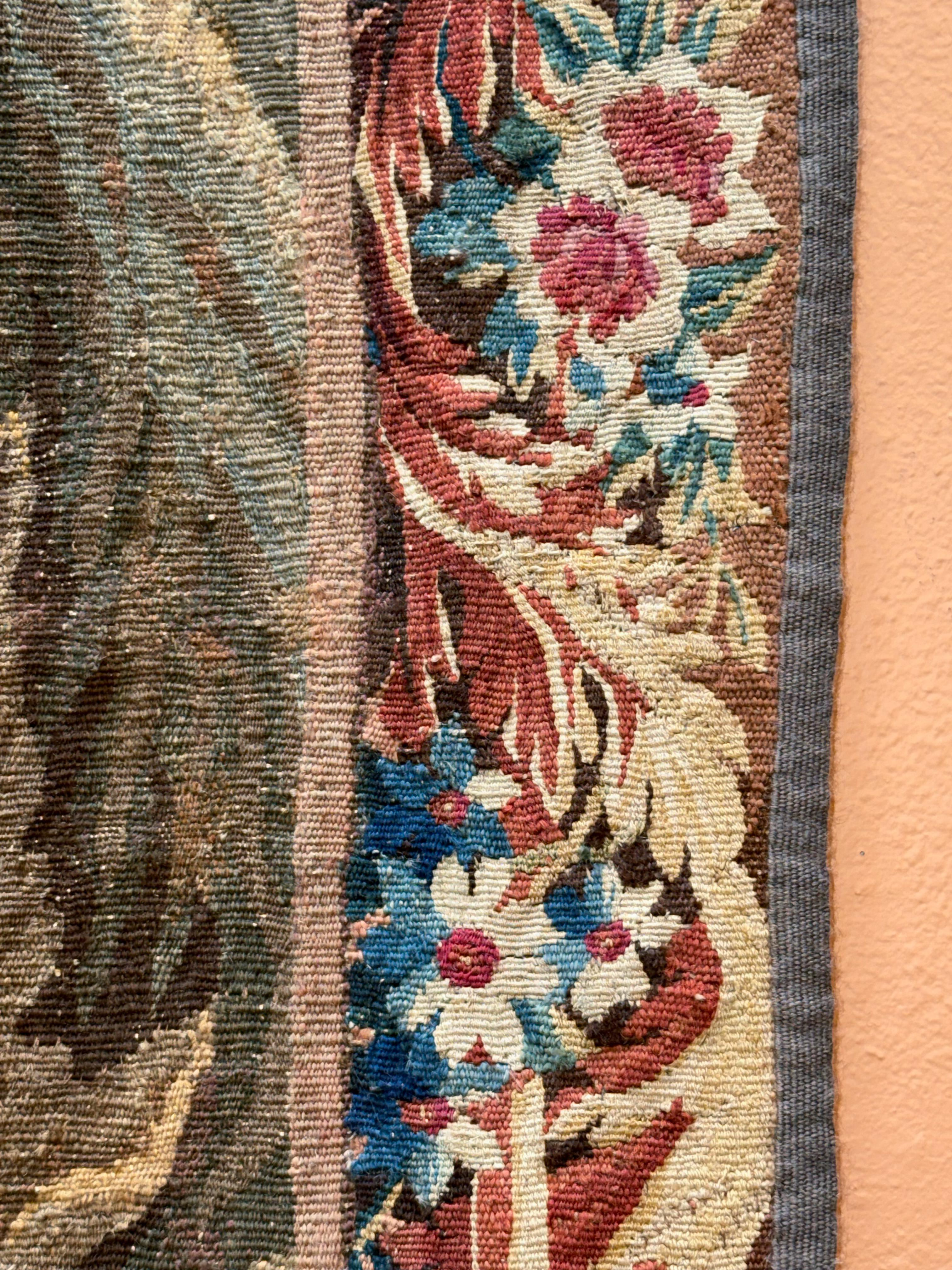 Arazzo francese in stile Aubusson raffigurante una scena di pesca (H. 85 1/4 x L. 44) in vendita 8