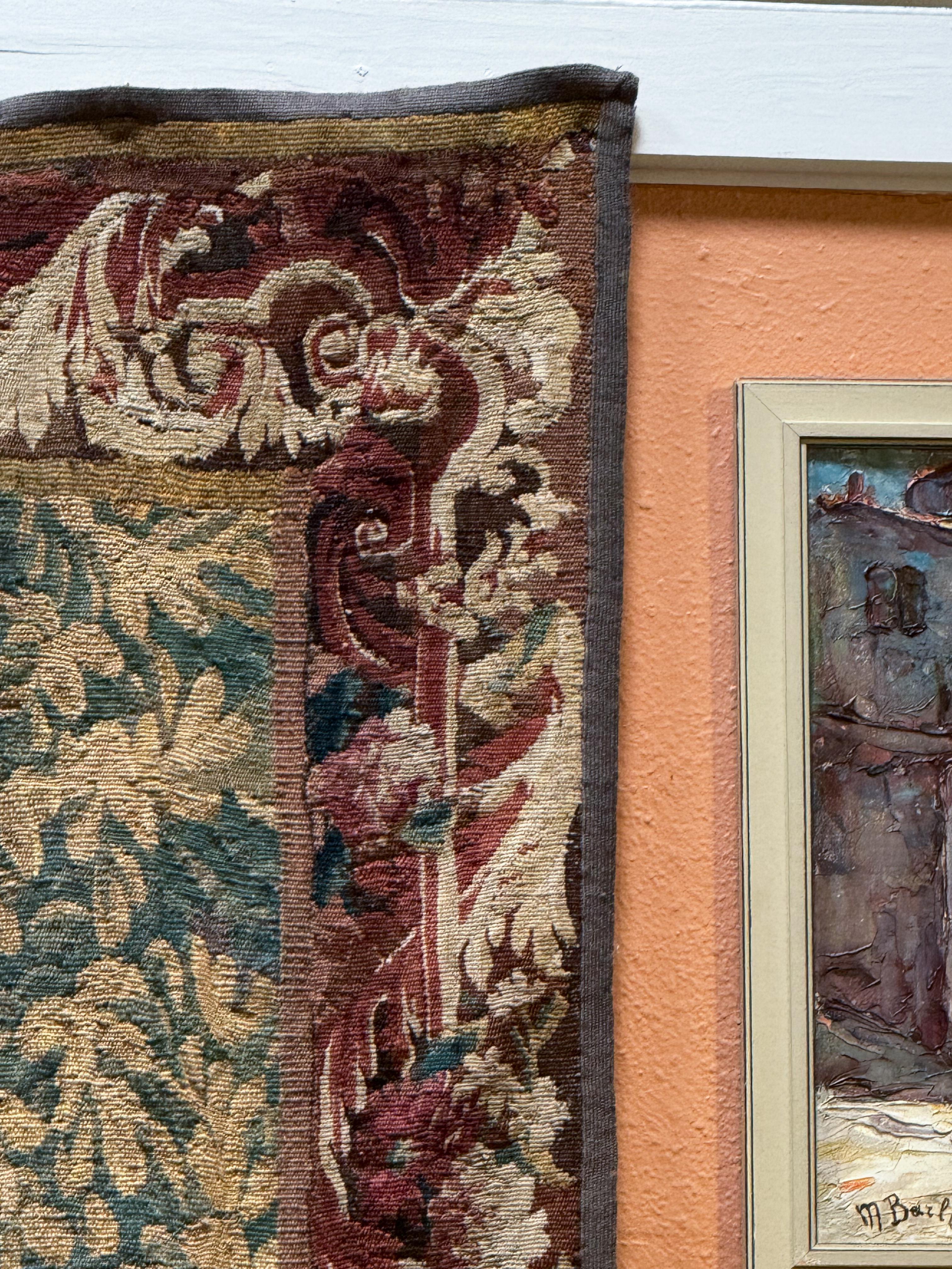 Arazzo francese in stile Aubusson raffigurante una scena di pesca (H. 85 1/4 x L. 44) in vendita 1