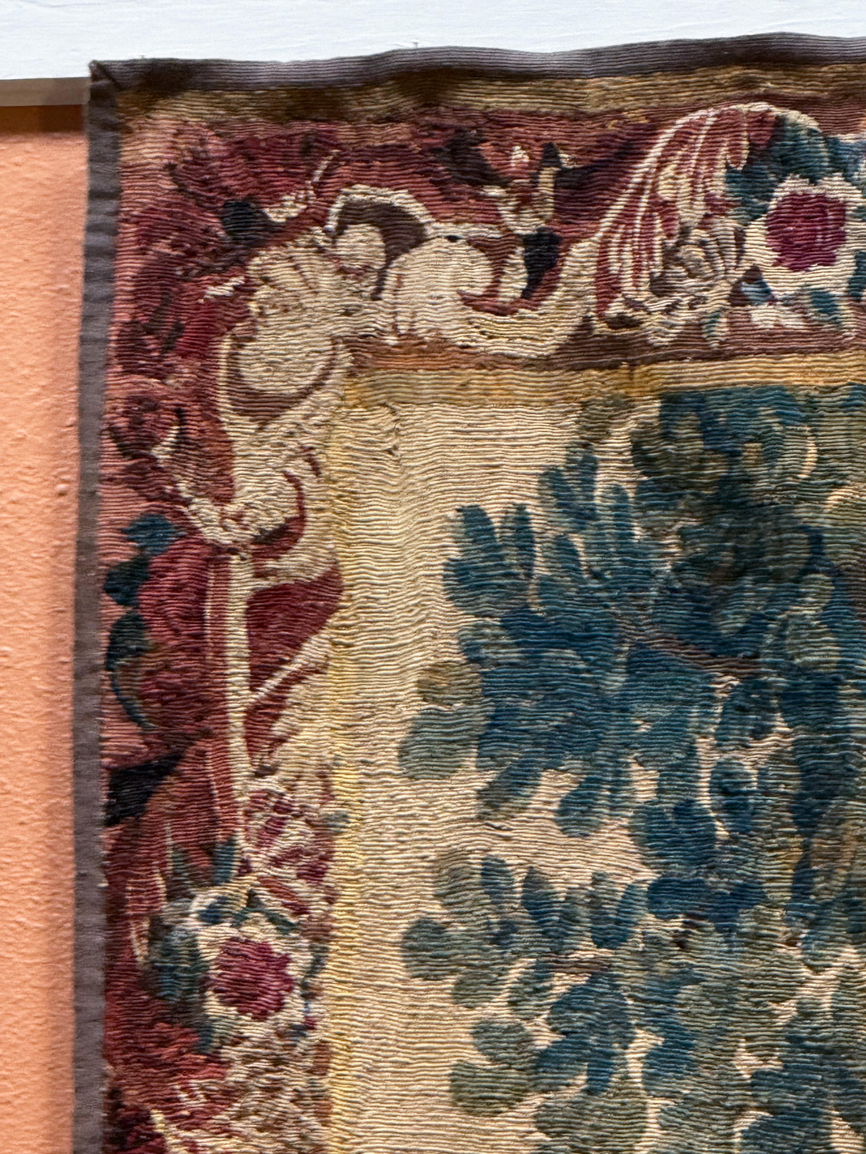 Arazzo francese in stile Aubusson raffigurante una scena di pesca (H. 85 1/4 x L. 44) in vendita 2