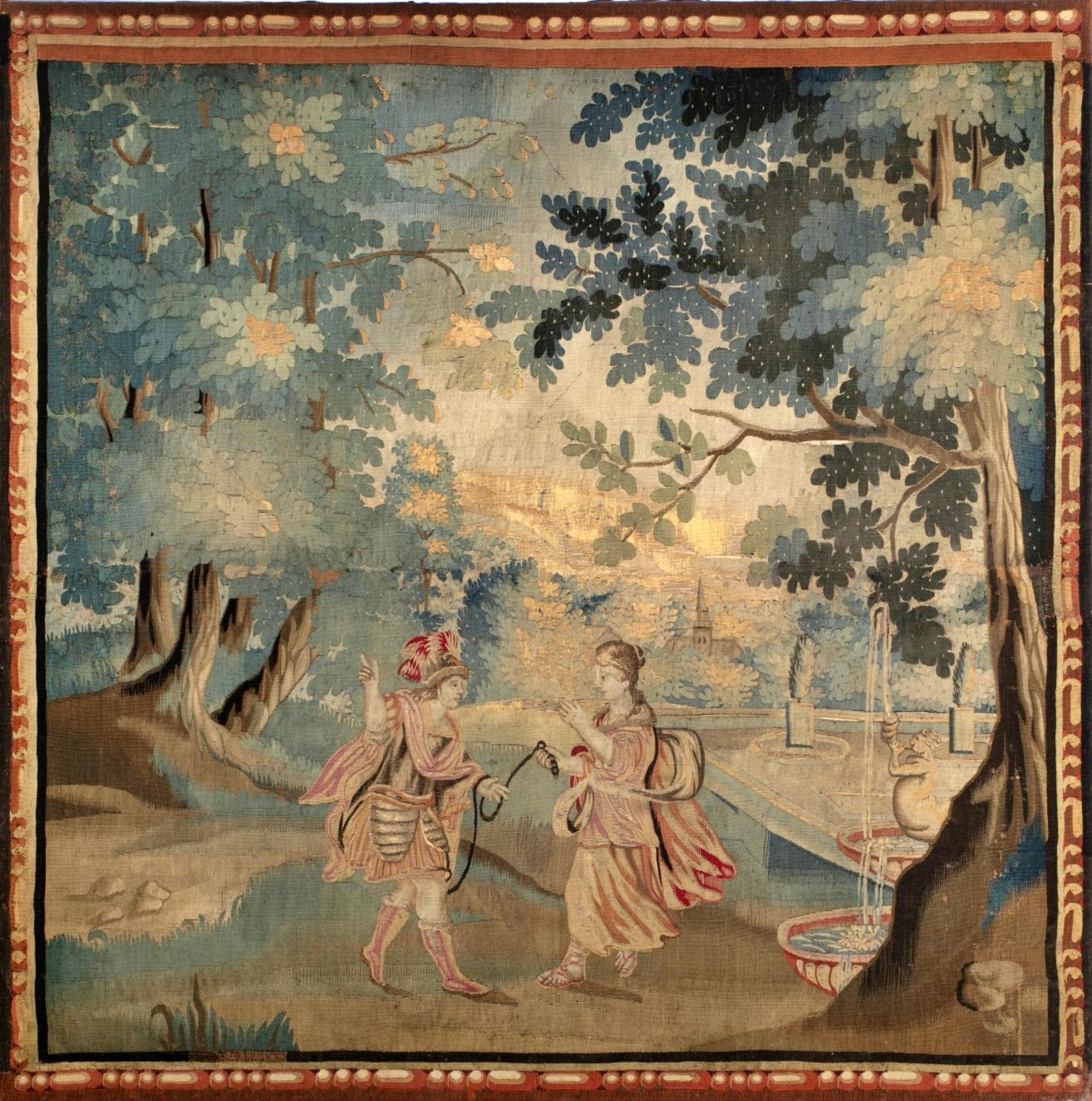 Hand-Crafted FRENCH AUBUSSON TAPESTRY   17th/began 18th Century  For Sale