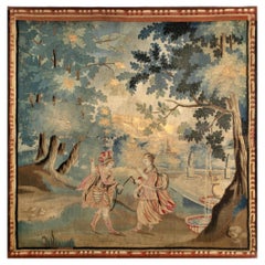 TAPESTRY AUBUSSON FRANÇAISE   17e/début 18e siècle 