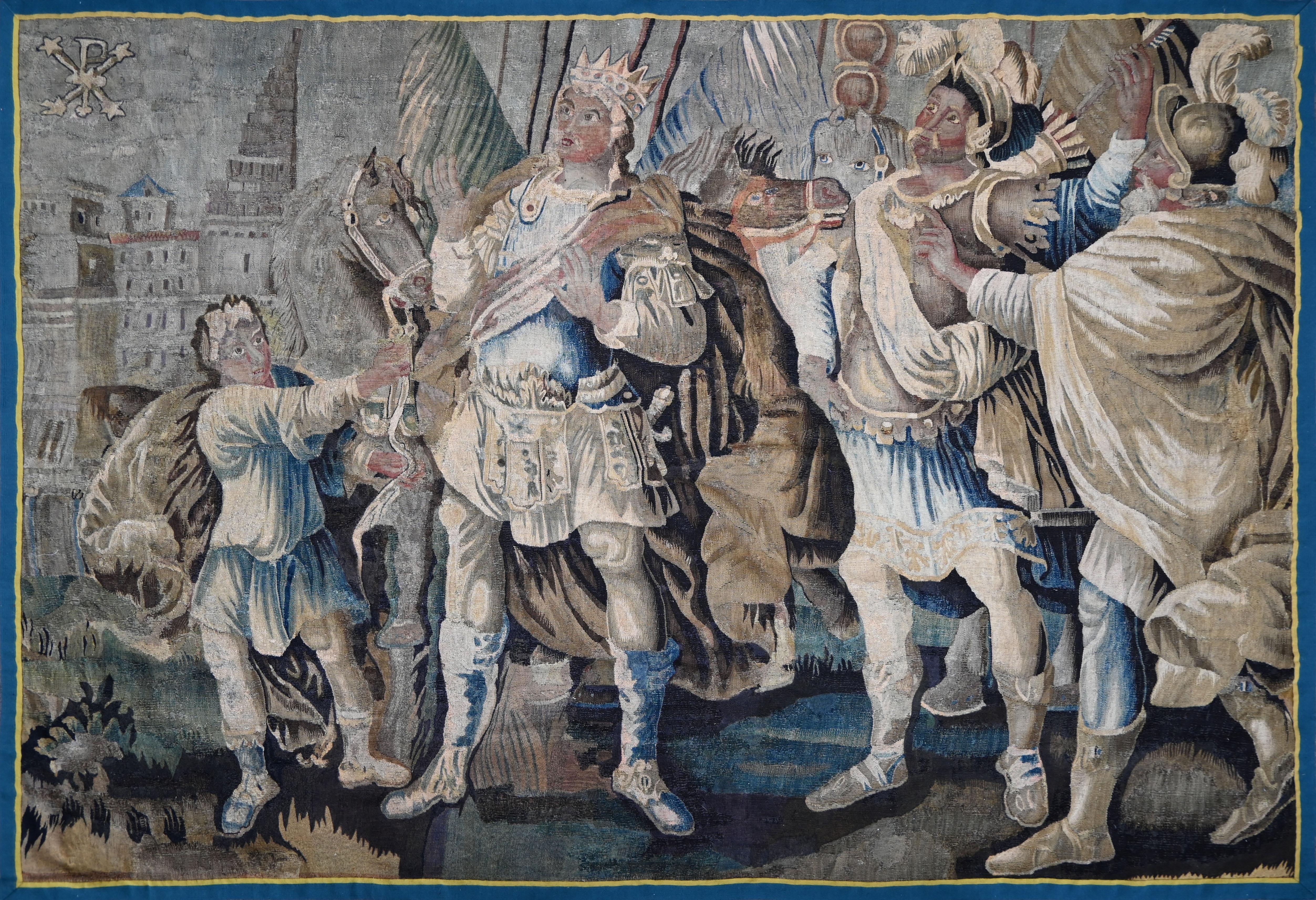The Conversion of Constantine, 17th Century Aubusson Manufacture Tapestry - 1362 For Sale 6