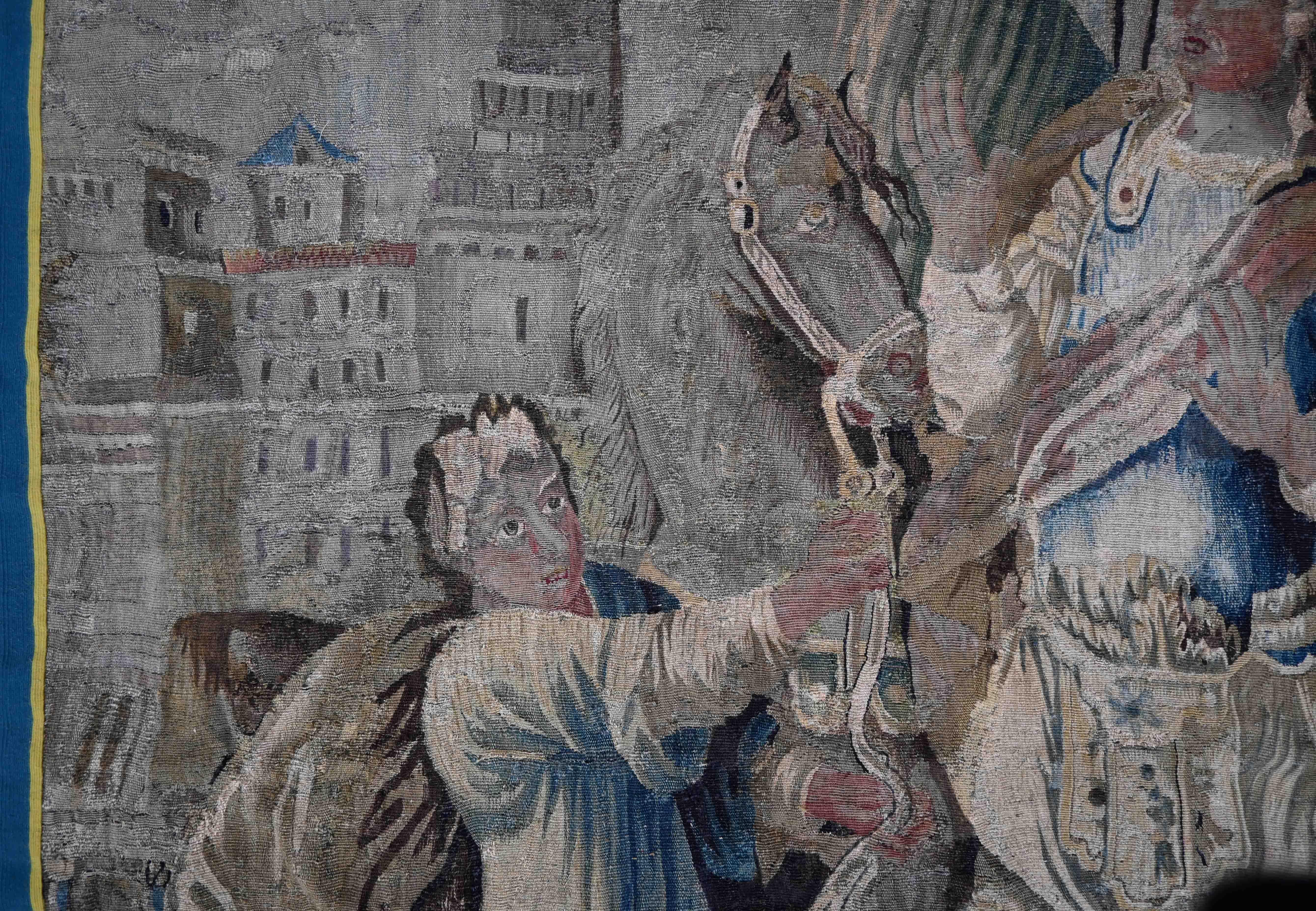 The Conversion of Constantine, Aubusson Manufacture-Wandteppich aus dem 17. Jahrhundert - 1362 (Französisch) im Angebot