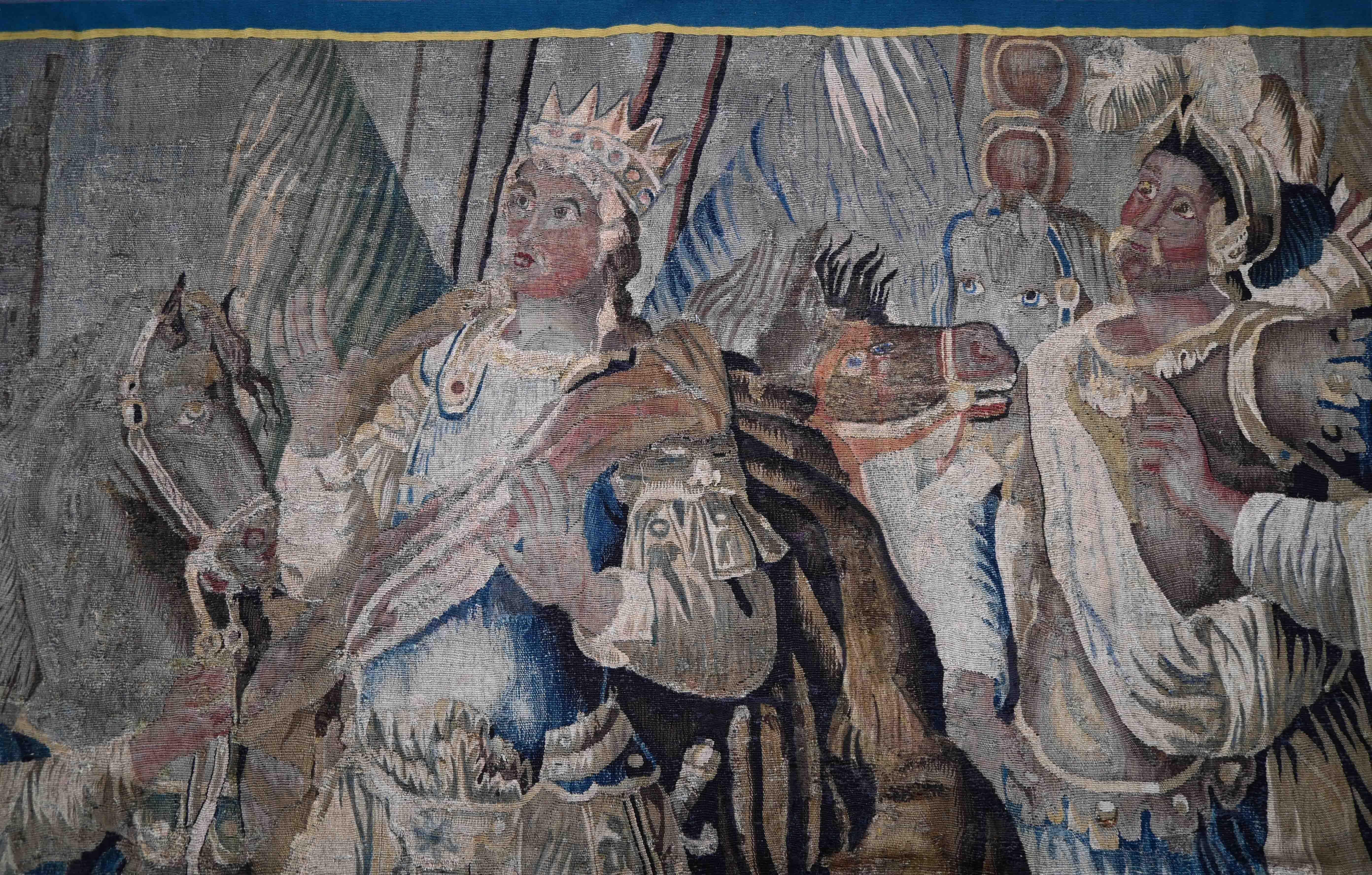 The Conversion of Constantine, Aubusson Manufacture-Wandteppich aus dem 17. Jahrhundert - 1362 (Handgewebt) im Angebot