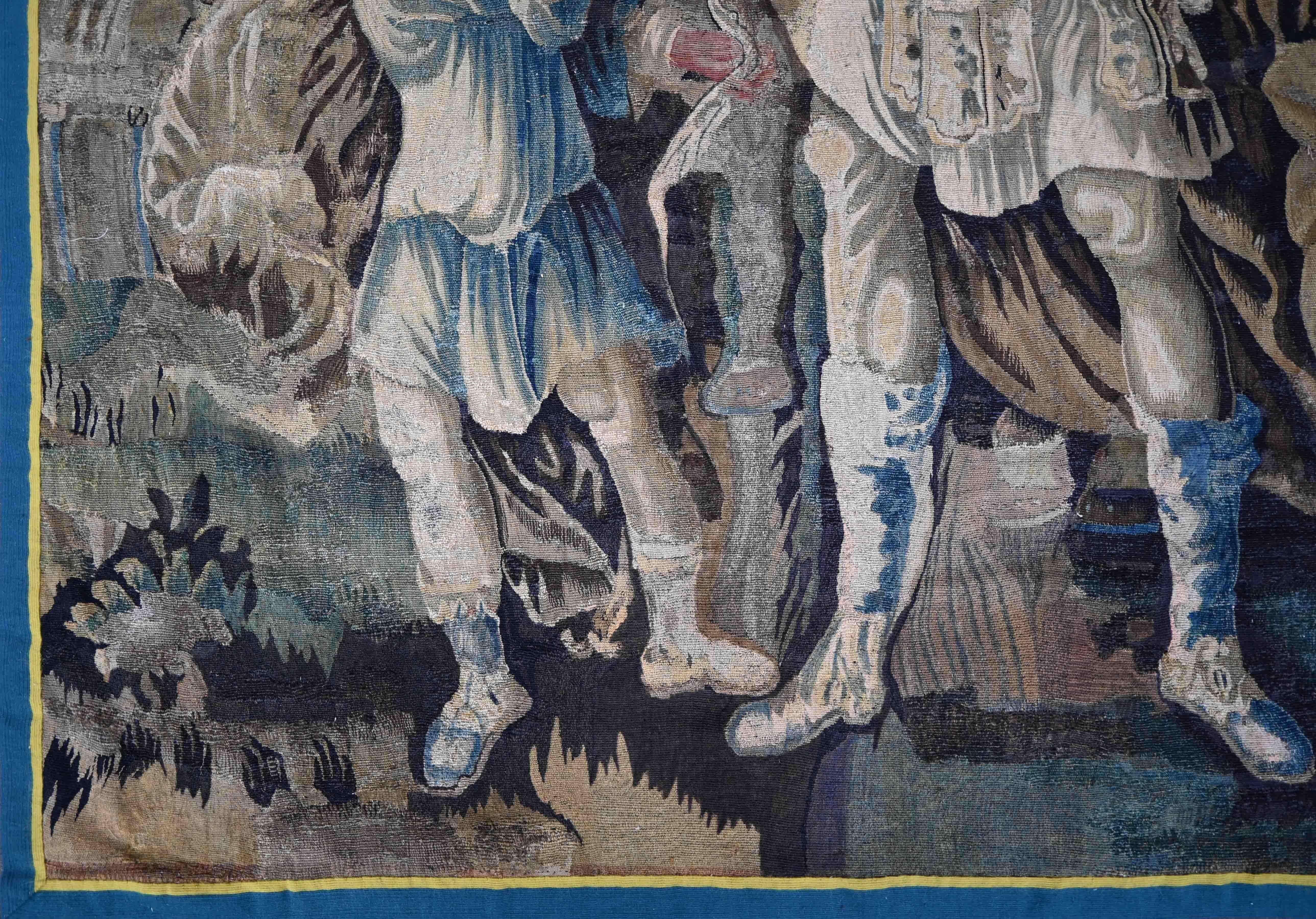 Wool The Conversion of Constantine, 17th Century Aubusson Manufacture Tapestry - 1362 For Sale