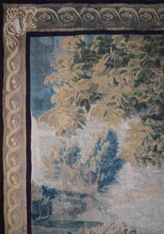 French Aubusson Tapestry 18th century, Gallant Scene - 185lx220hcm - No 1538