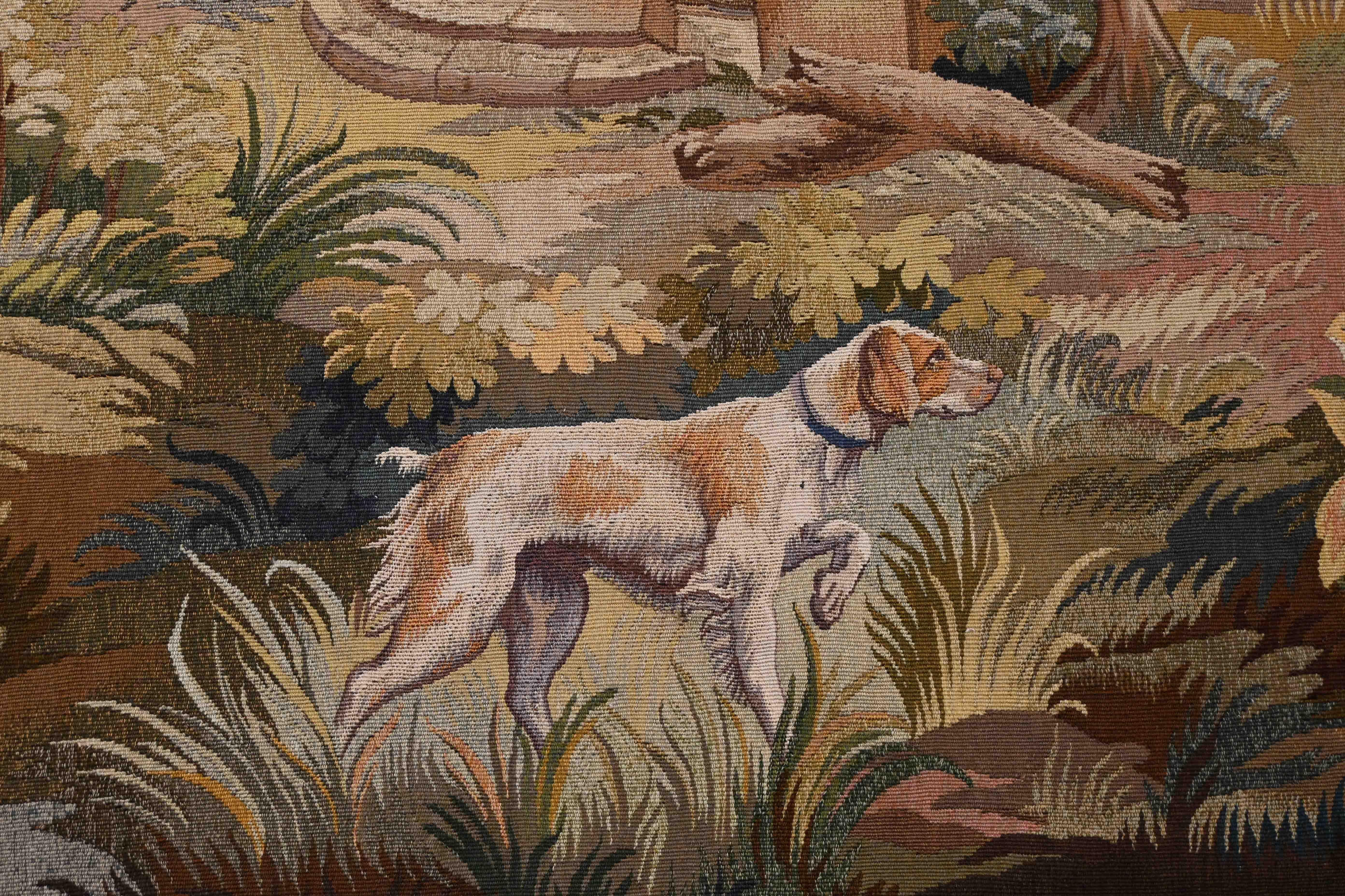 Französischer Aubusson-Teppich 19. Jahrhundert - Jagdszene - Nr. 1587 (Französische Provence) im Angebot