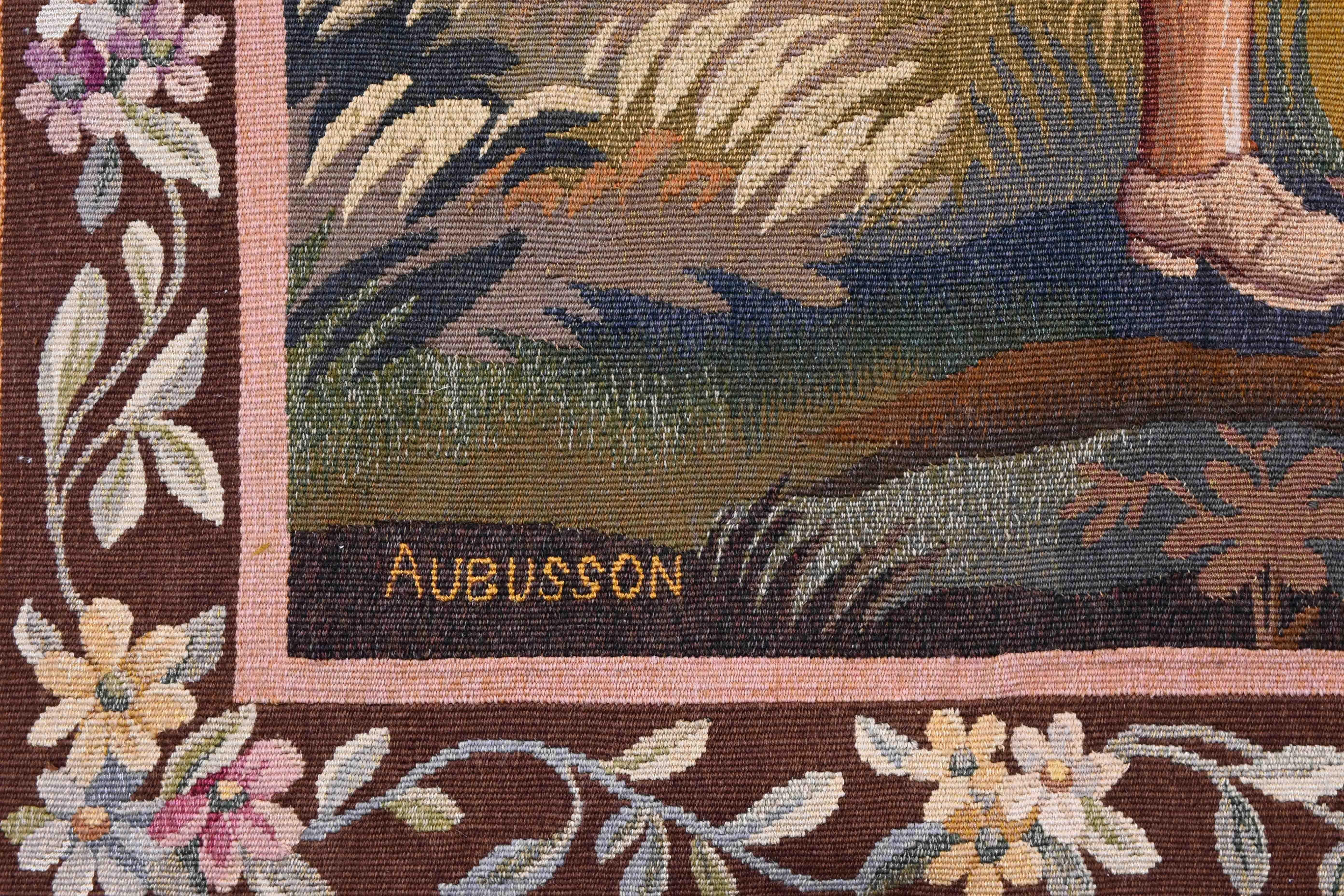 Französischer Aubusson-Teppich 19. Jahrhundert - Jagdszene - Nr. 1587 (Handgewebt) im Angebot