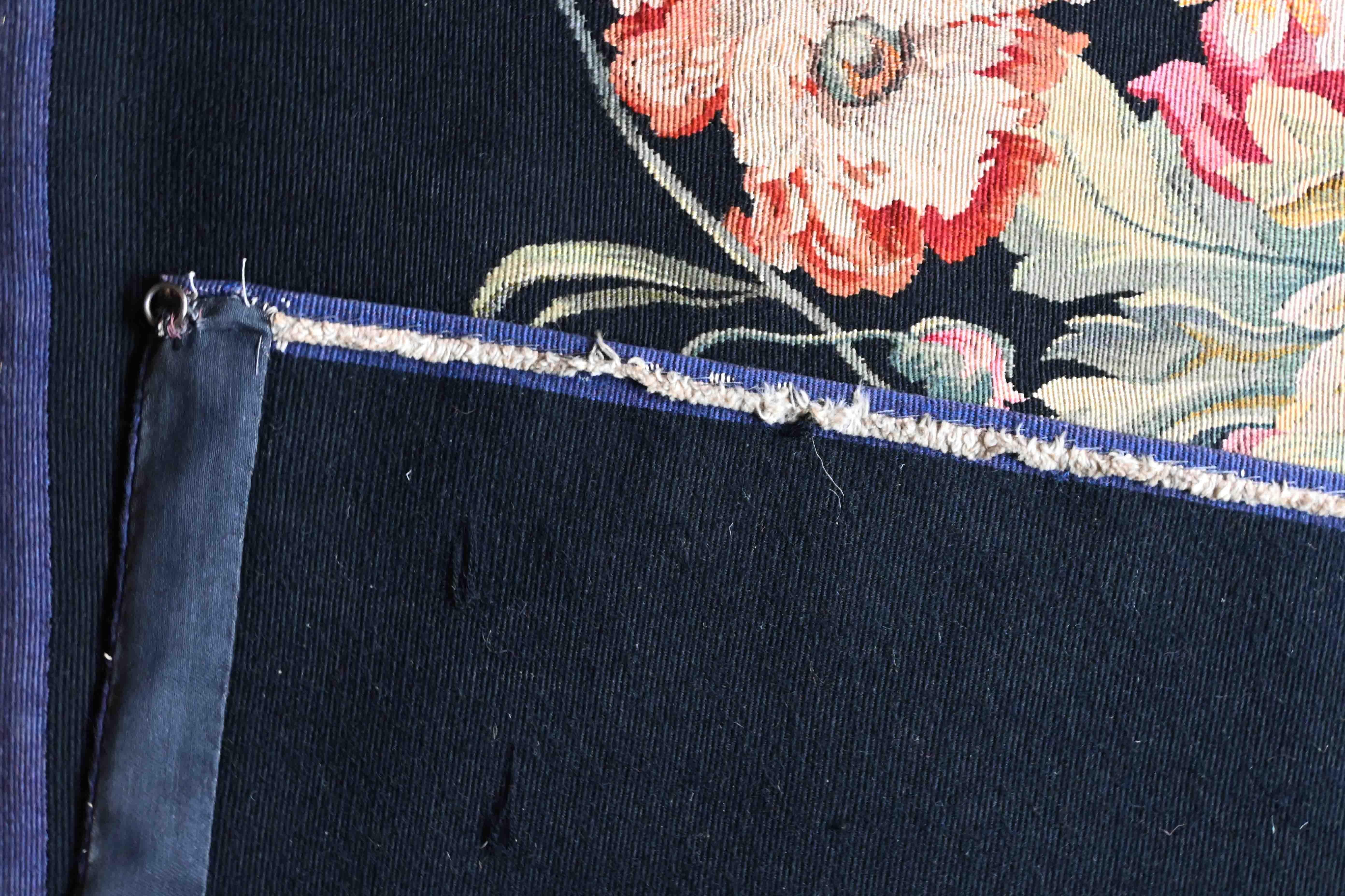 Französischer Aubusson-Wandteppich des 19. Jahrhunderts, Monogrammiert J. Berton - 177lx80h - N 1484 (Wolle) im Angebot