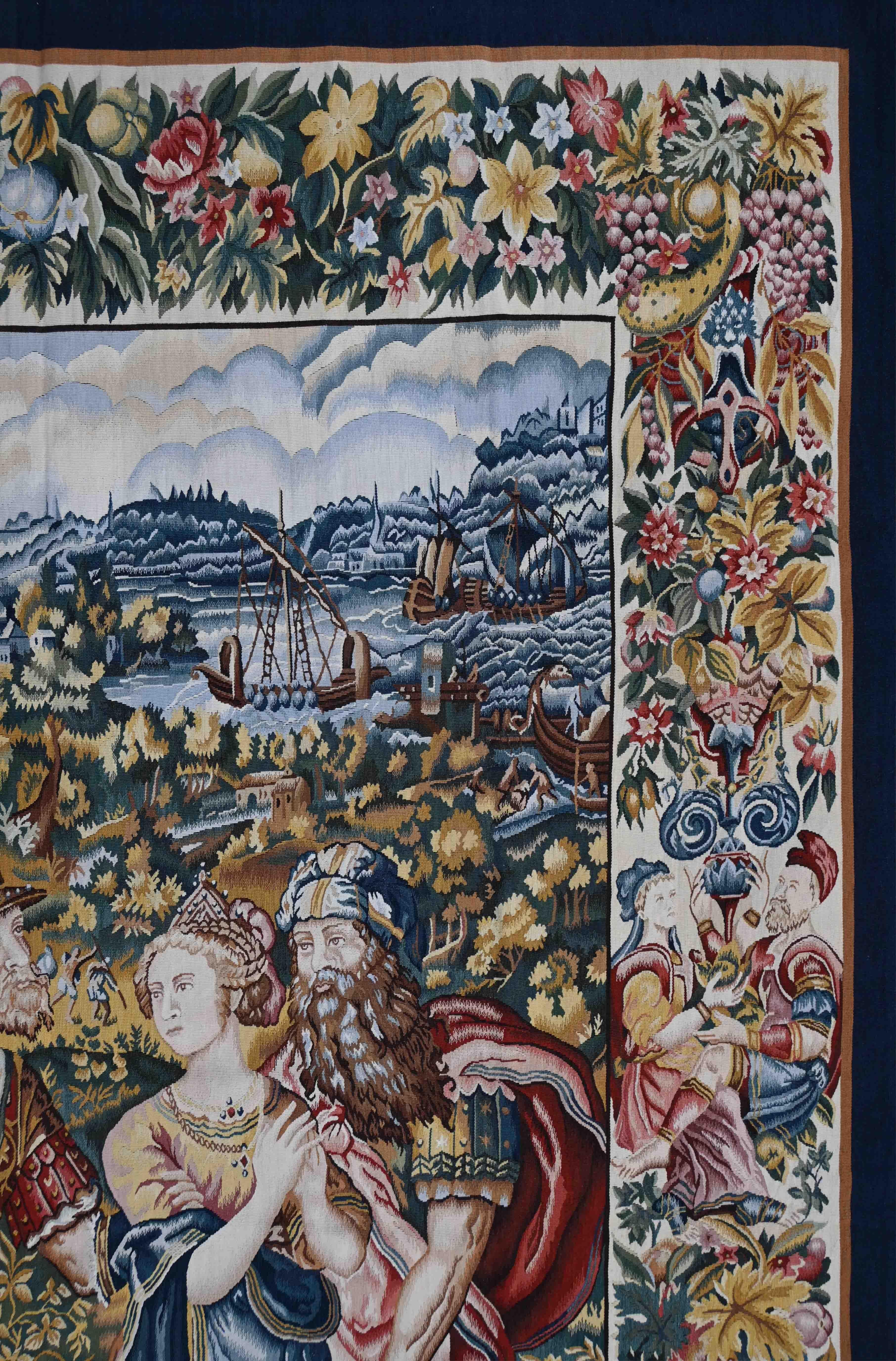 Französischer Aubusson-Wandteppich 19. Jahrhundert - Die Entführung der Helena durch Paris - Nr. 1605 im Angebot 1