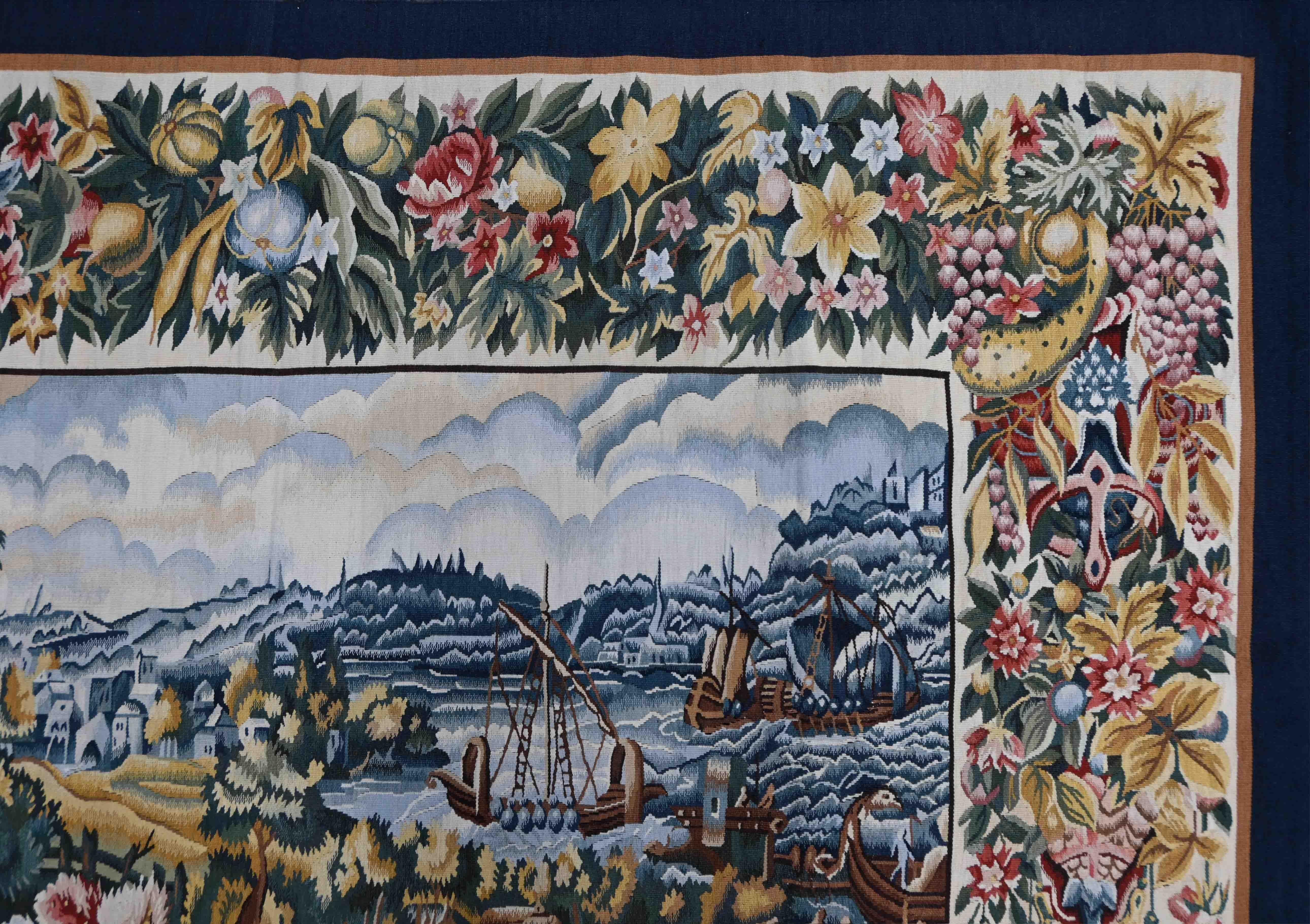 Französischer Aubusson-Wandteppich 19. Jahrhundert - Die Entführung der Helena durch Paris - Nr. 1605 im Angebot 4