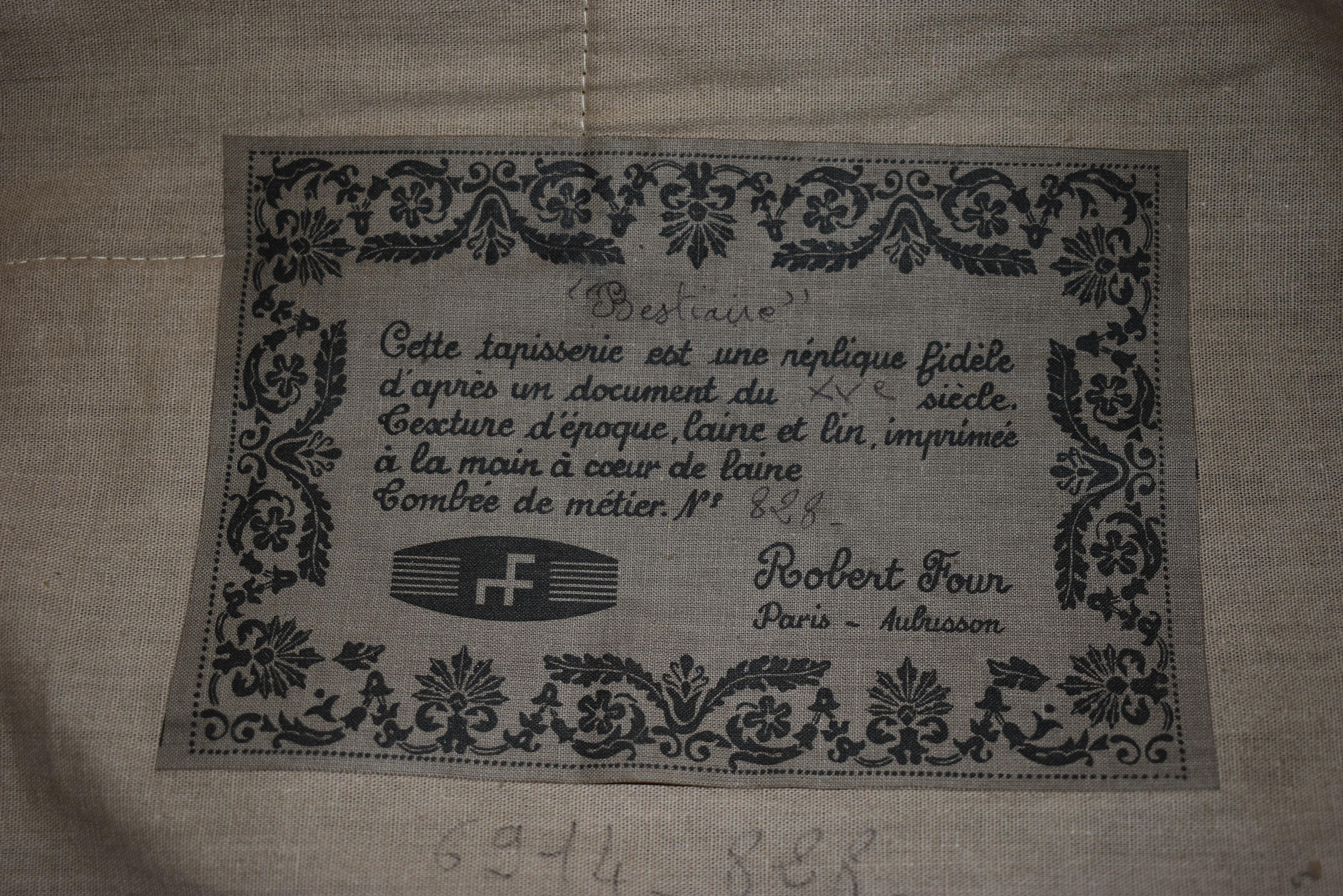 Laine Tapisserie française d'Aubusson de Robert Four