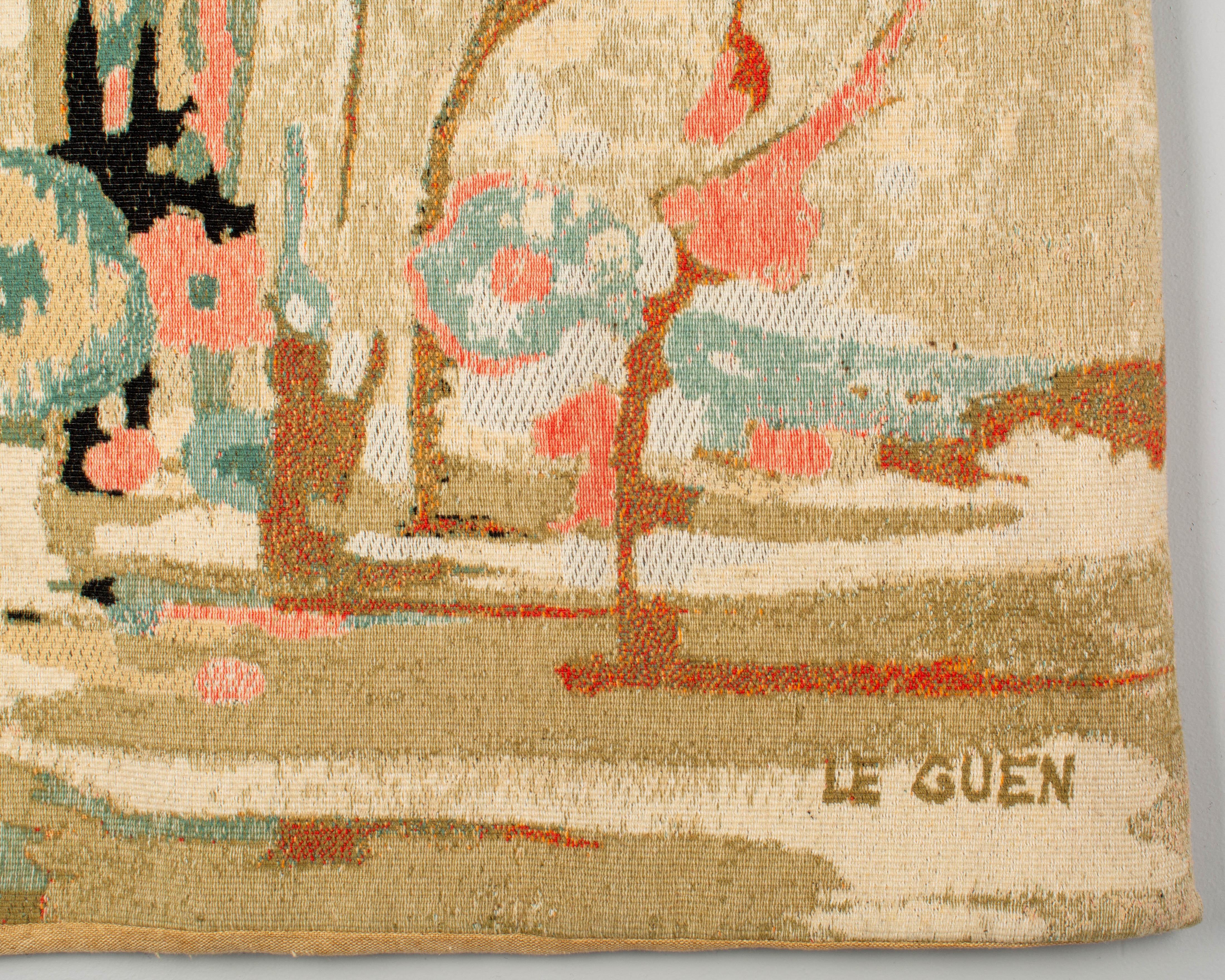 French Aubusson Tapestry by Thérèse Le Guen In Good Condition In Winter Park, FL